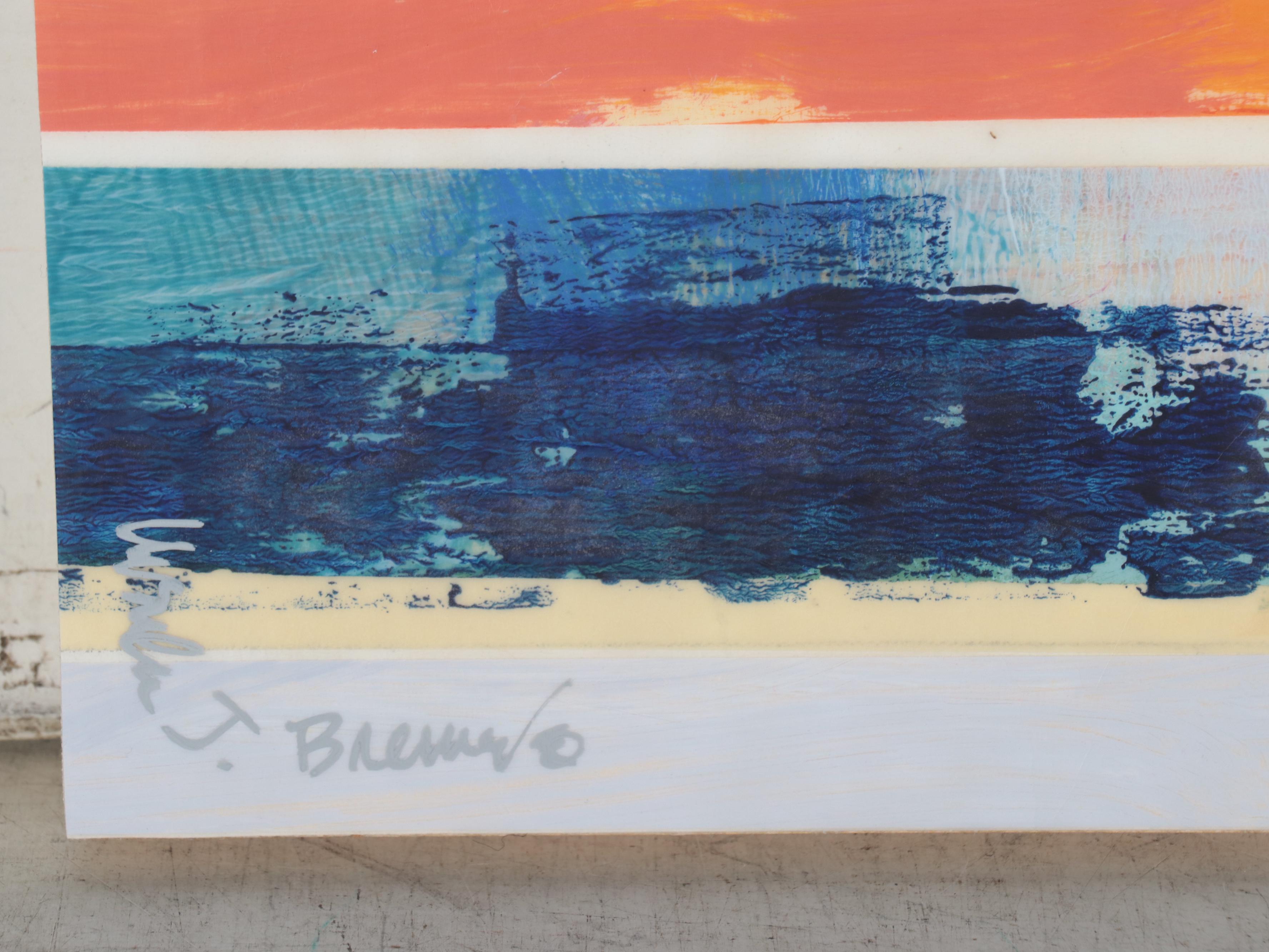 Ursula J. Brenner Large-Scale Non-objective Mixed Media Painting, 21st Century