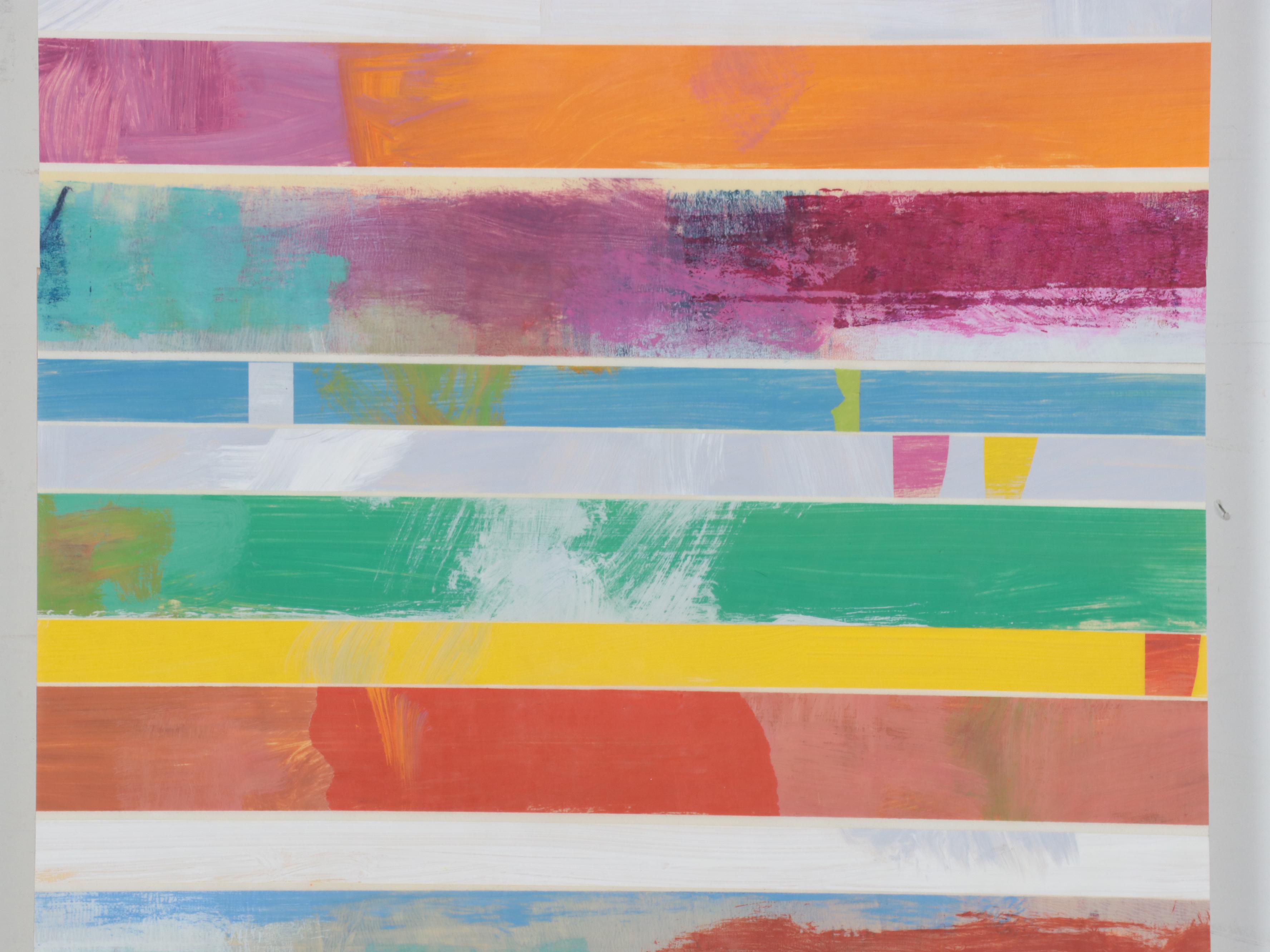 Ursula J. Brenner Large-Scale Non-objective Mixed Media Painting, 21st Century