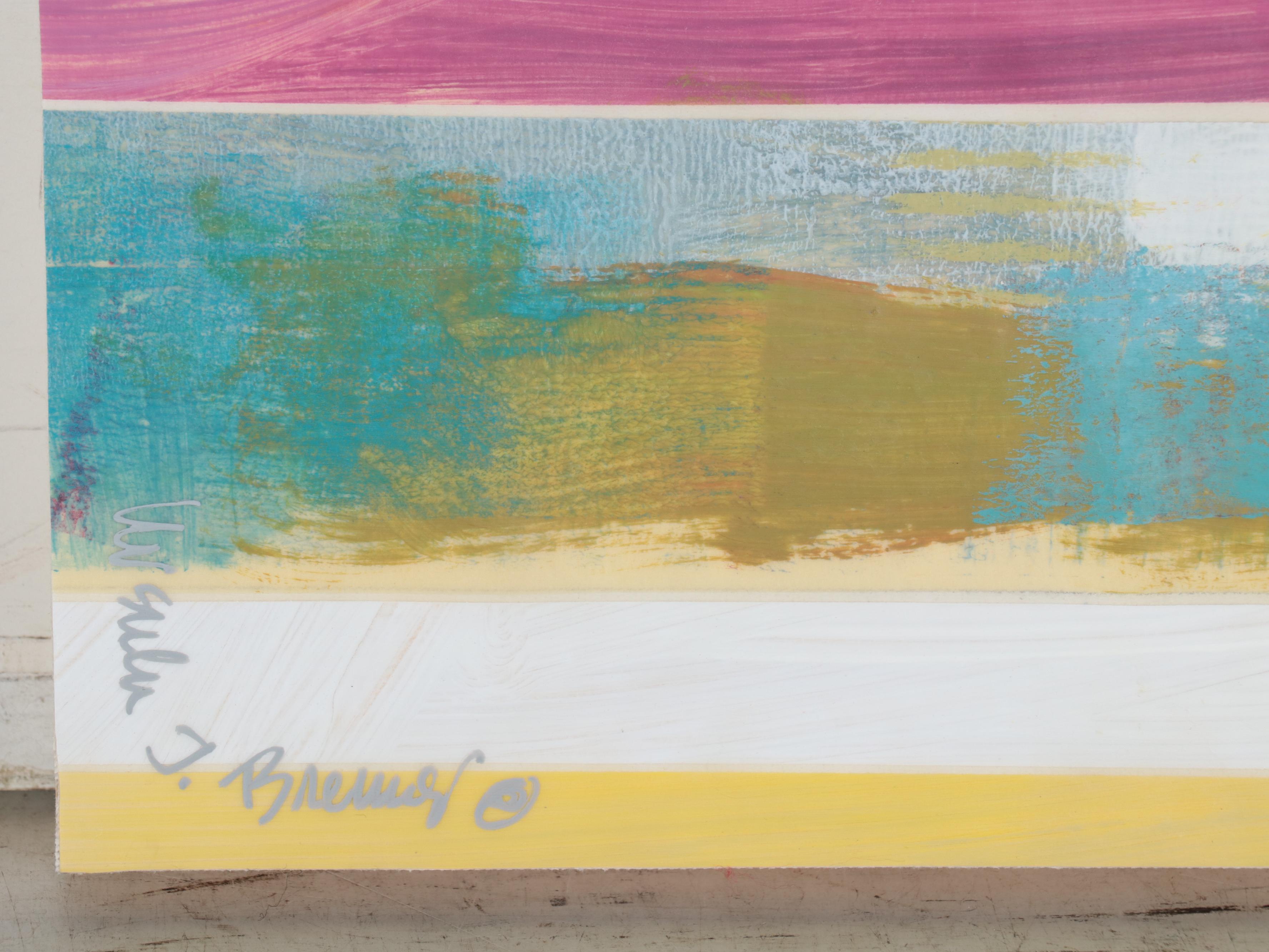 Ursula J. Brenner Large-Scale Non-objective Mixed Media Painting, 21st Century