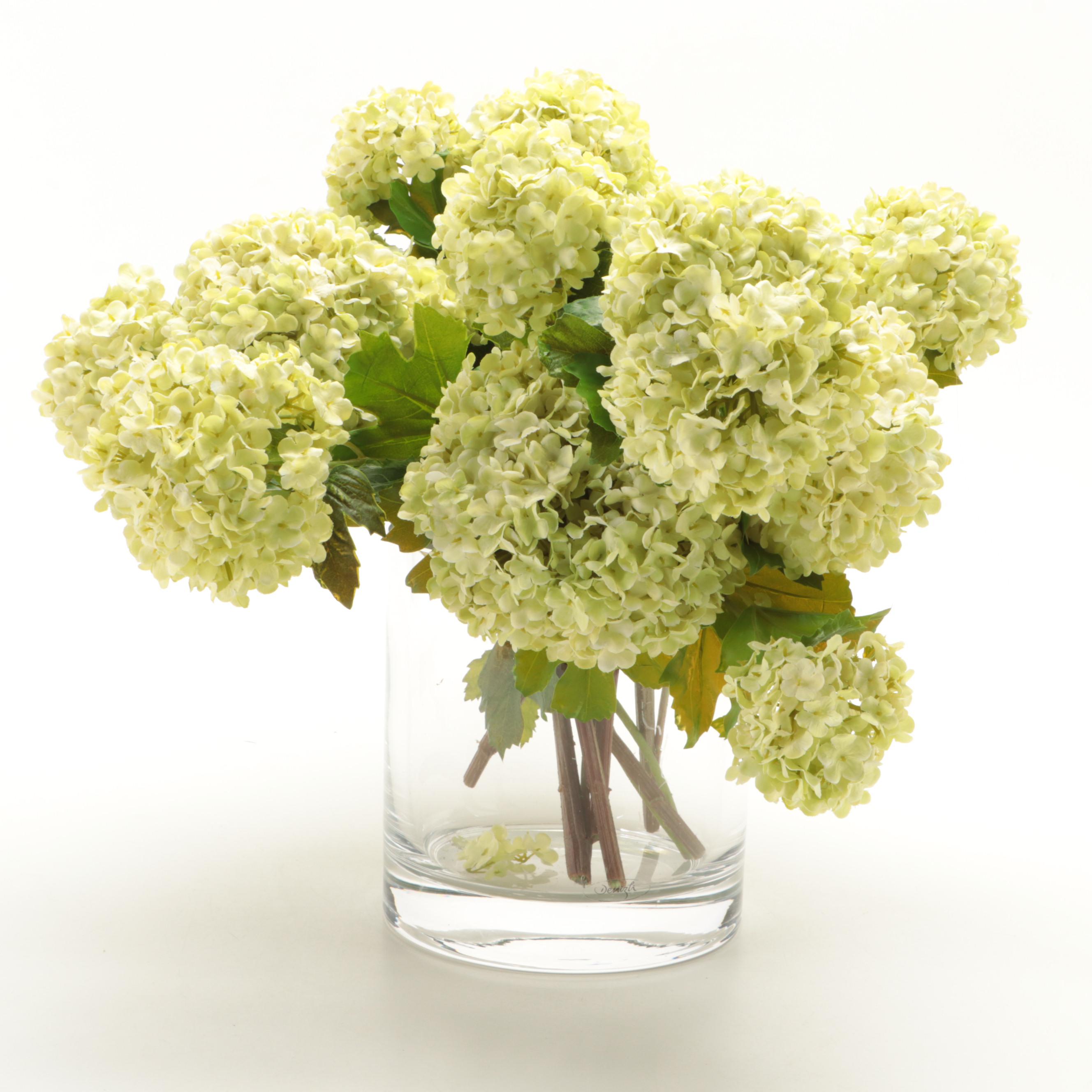 Antiqued Wallpaper Band Boxes and Faux Floral Arrangements