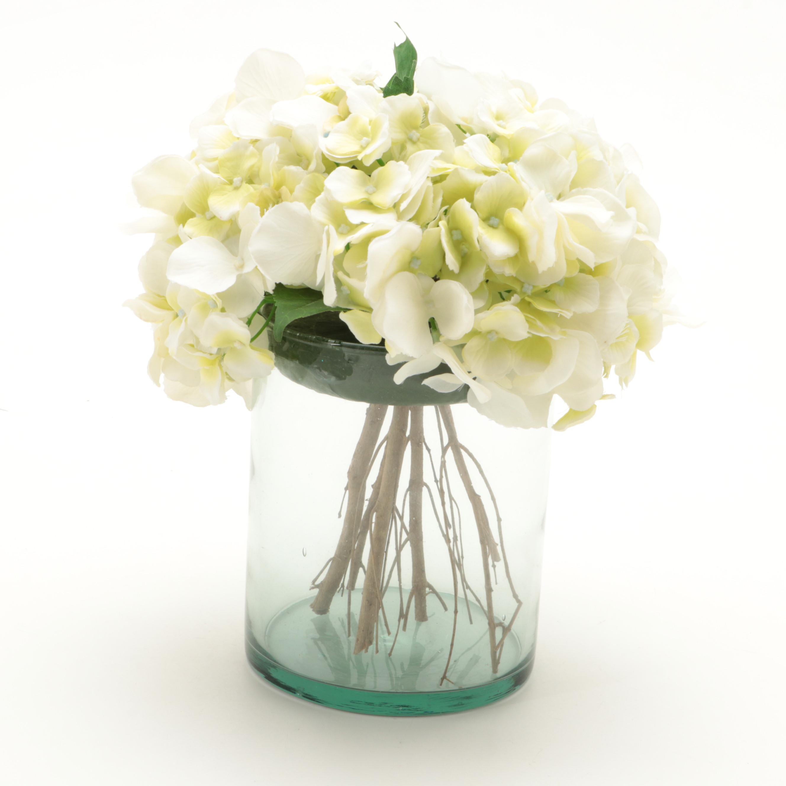 Antiqued Wallpaper Band Boxes and Faux Floral Arrangements