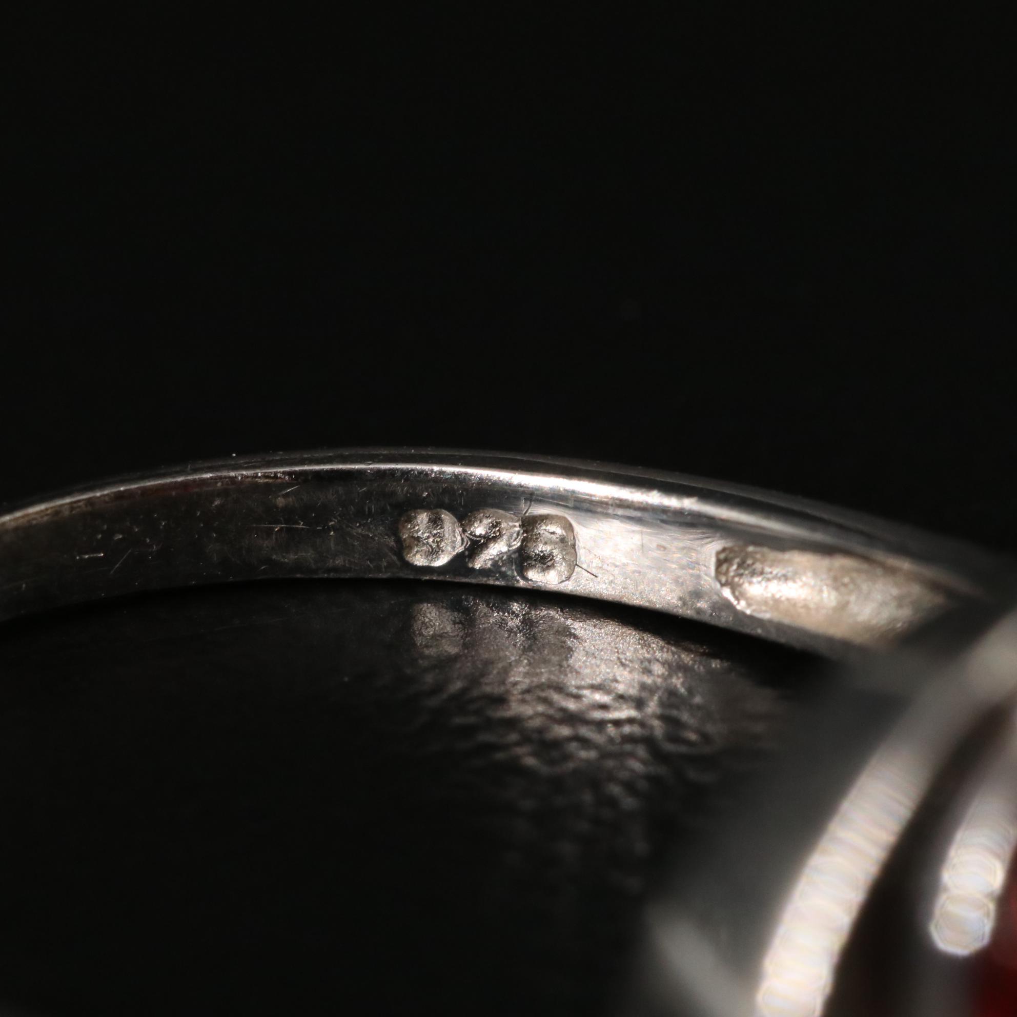 Sterling Garnet Heart Ring