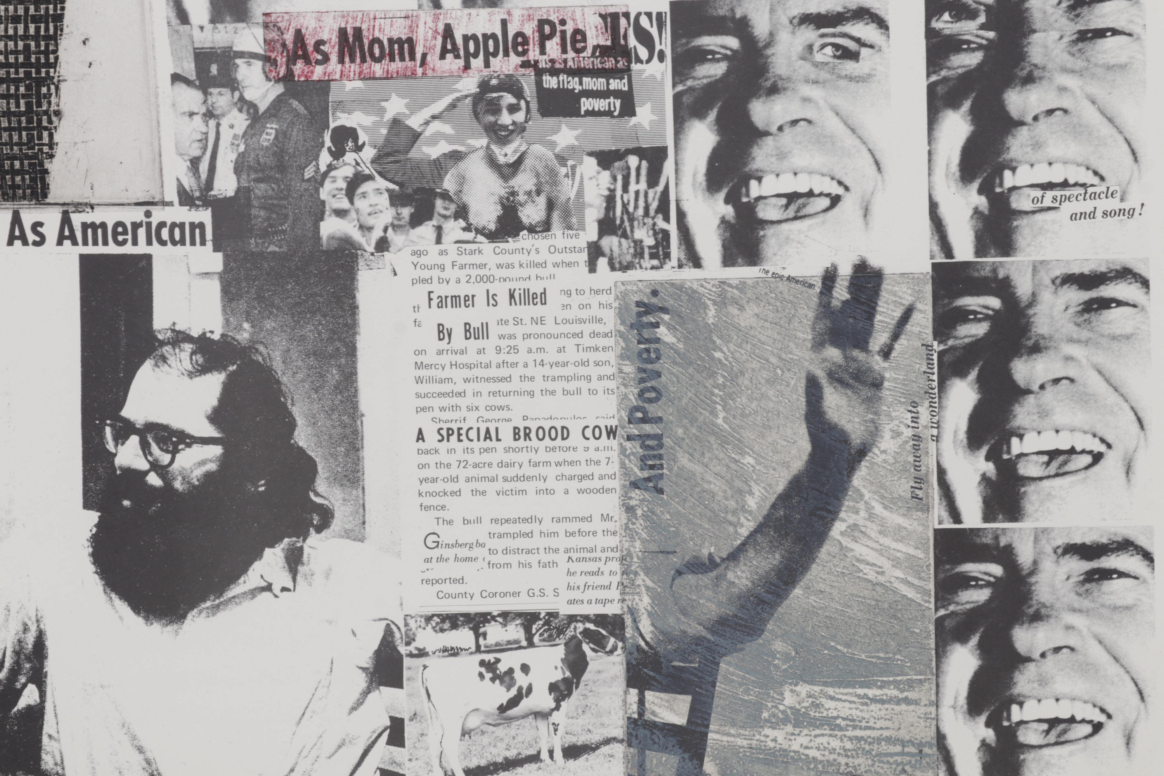 Sidney Chafetz Lithograph and Etching "I Hear America Singing II," 1971