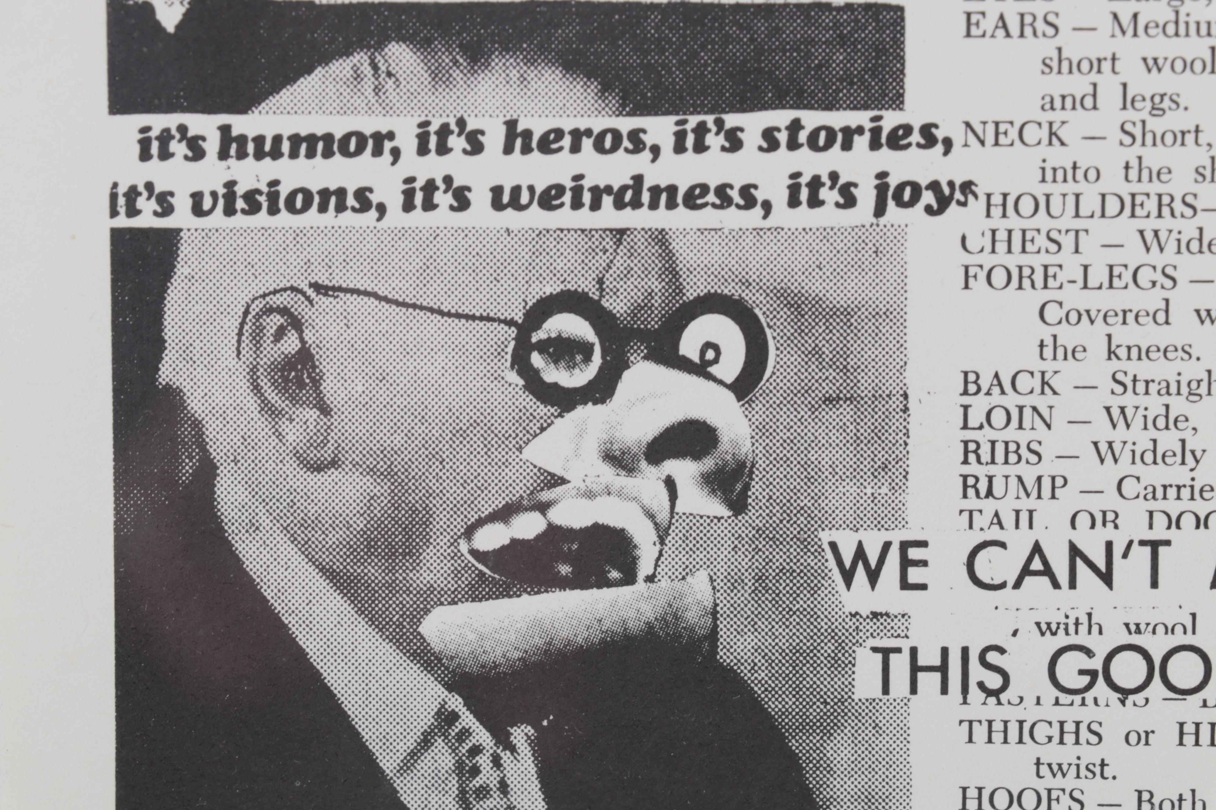 Sidney Chafetz Lithograph and Etching "I Hear America Singing II," 1971