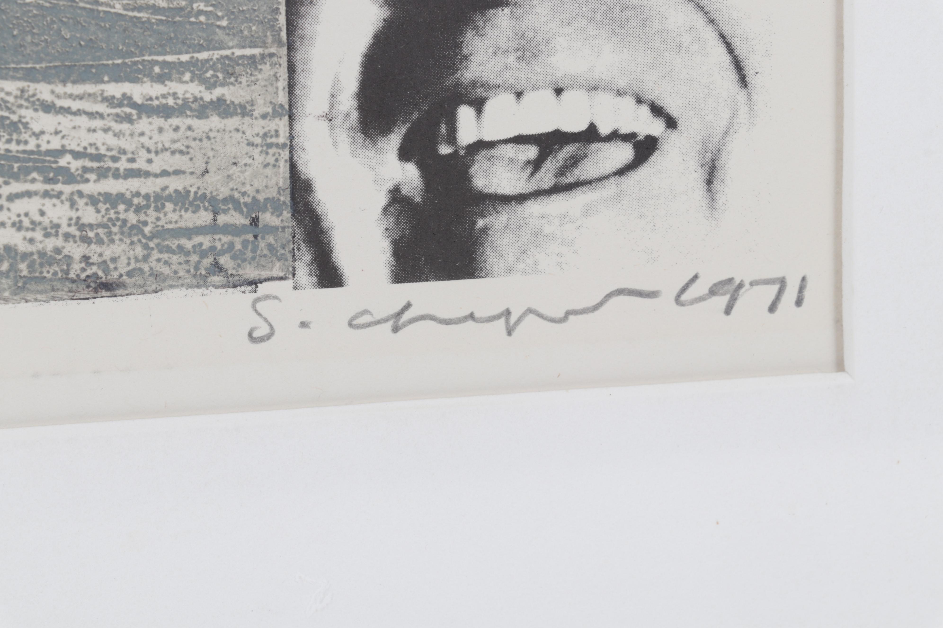 Sidney Chafetz Lithograph and Etching "I Hear America Singing II," 1971