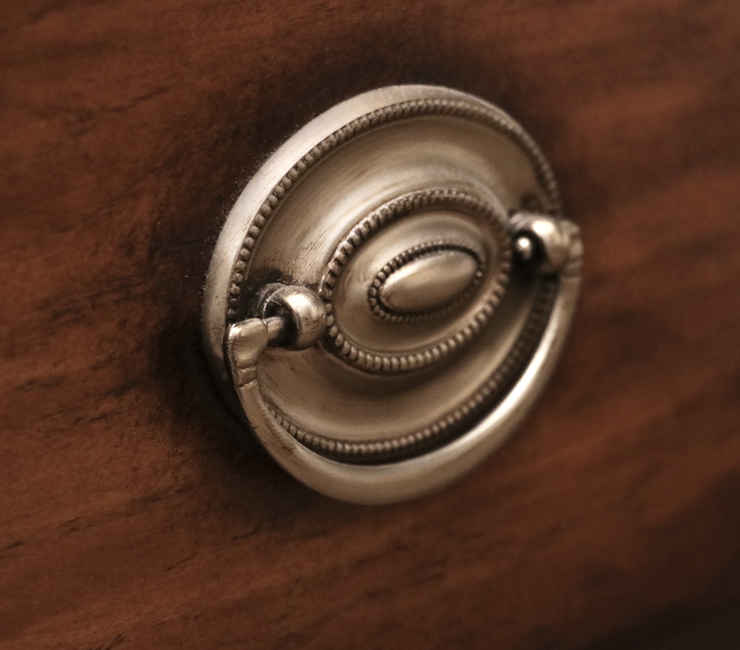 Ethan Allen "Lawson" Bowfront Mahogany and Walnut Chest of Drawers