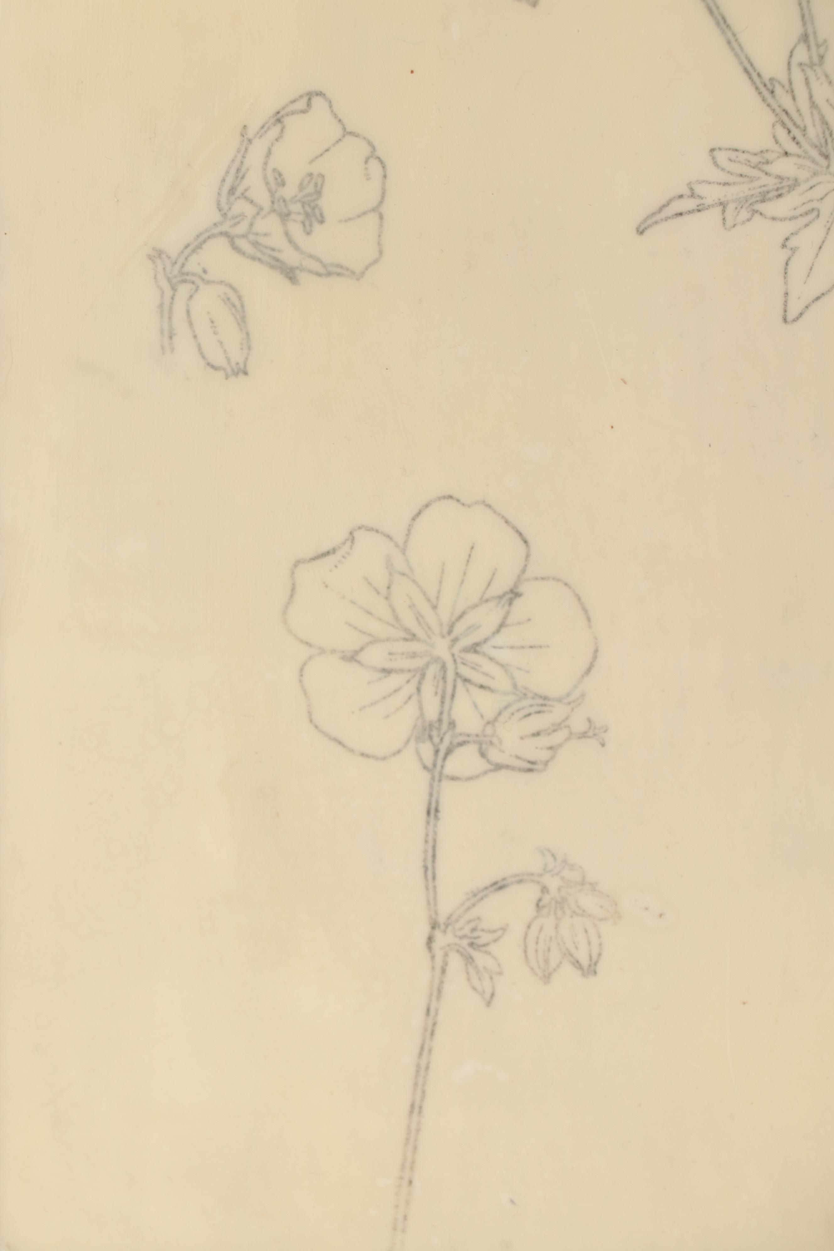 Ursula J. Brenner Encaustic Painting of Flowers