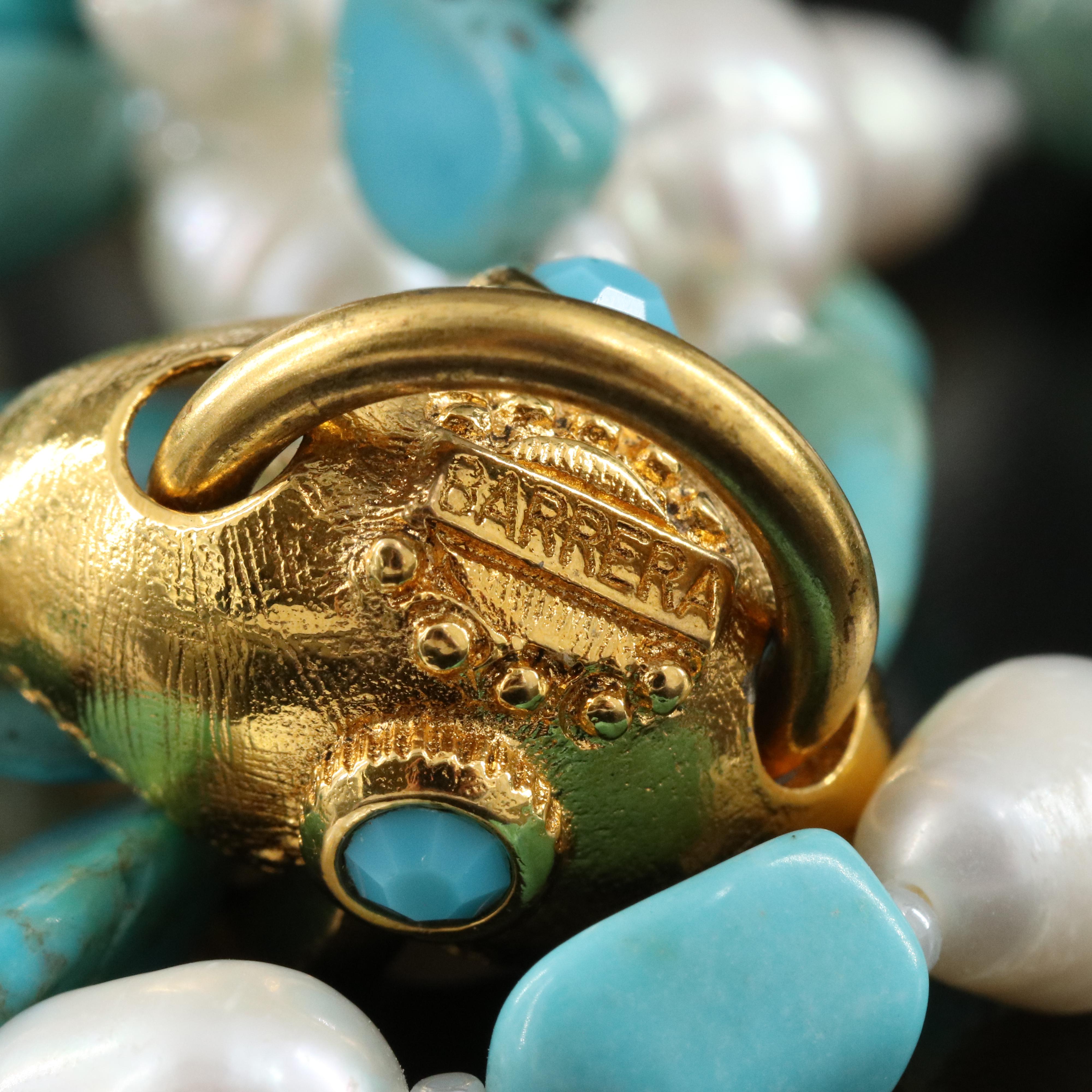 Barrera Pearl, Turquoise, and Glass Bracelet