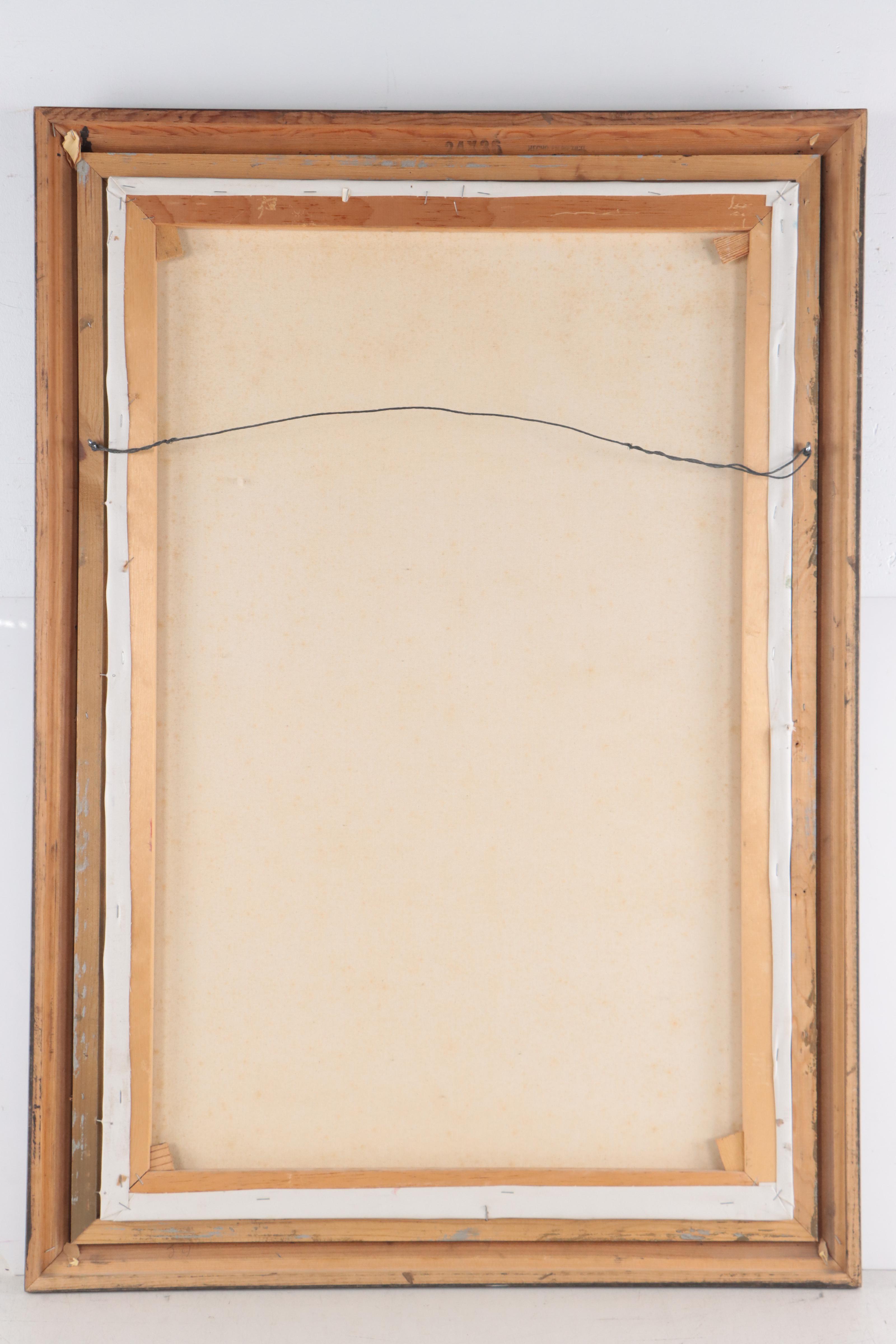 Ron Balaban Oil Painting of a Golfer, Late 20th Century