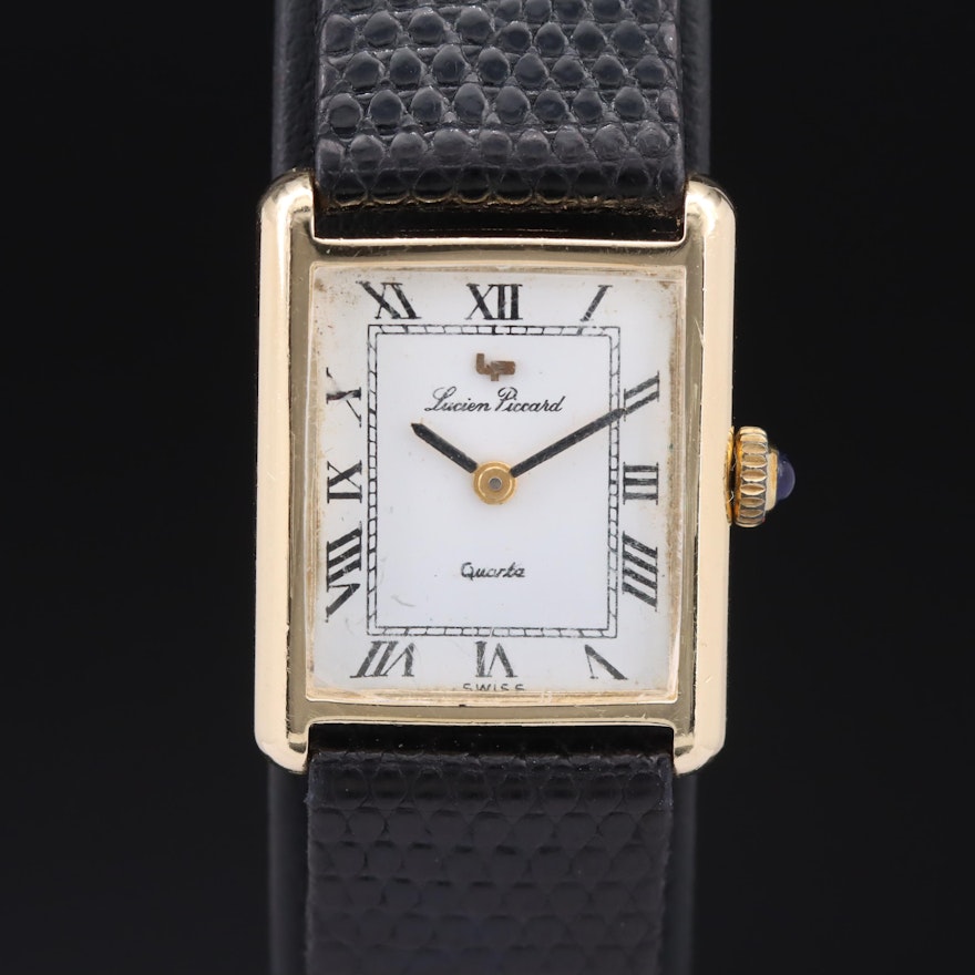 14K Lucien Piccard Quartz Wristwatch