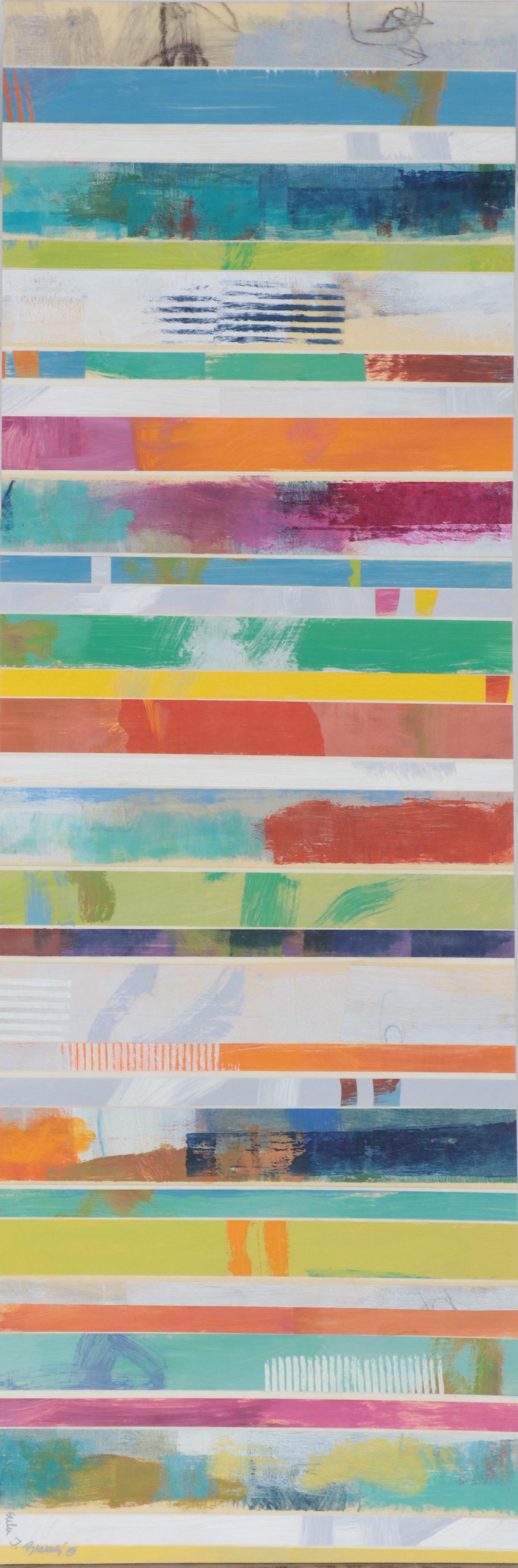 Ursula J. Brenner Large-Scale Non-objective Mixed Media Painting, 21st Century