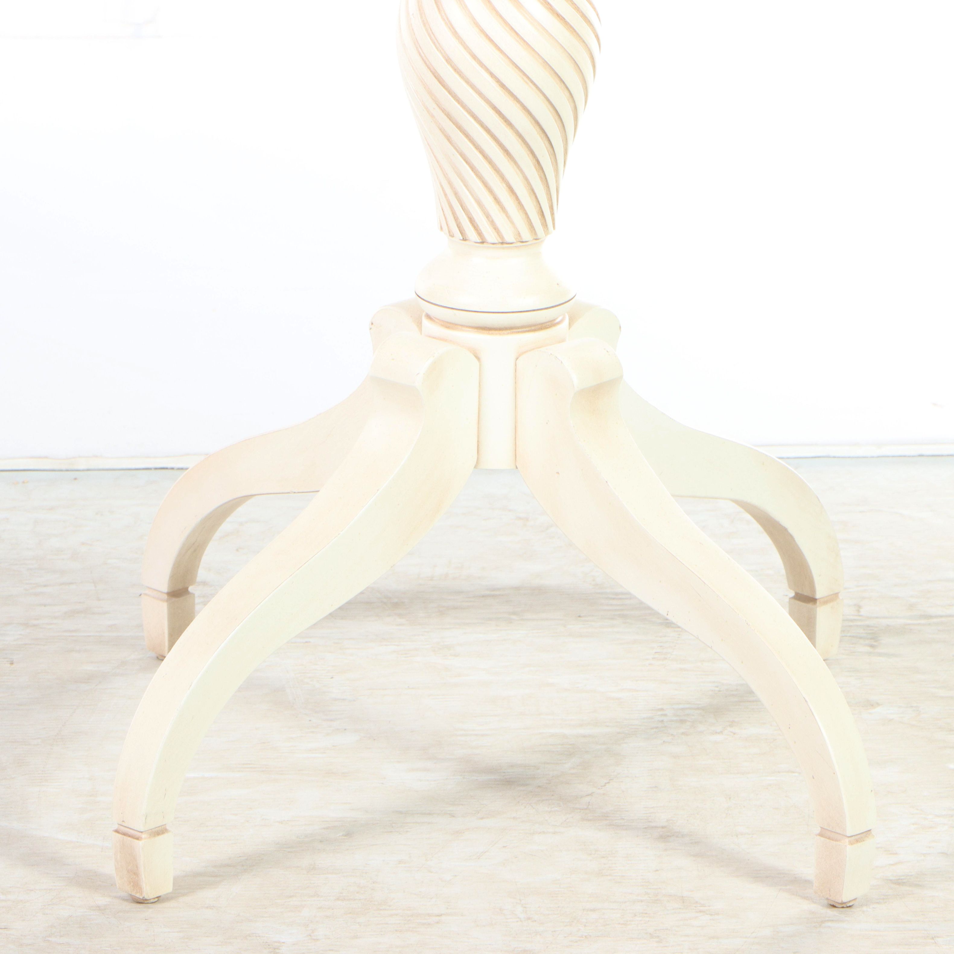 Ethan Allen "Swedish Home Collection" Scalloped Edge Pedestal End Table