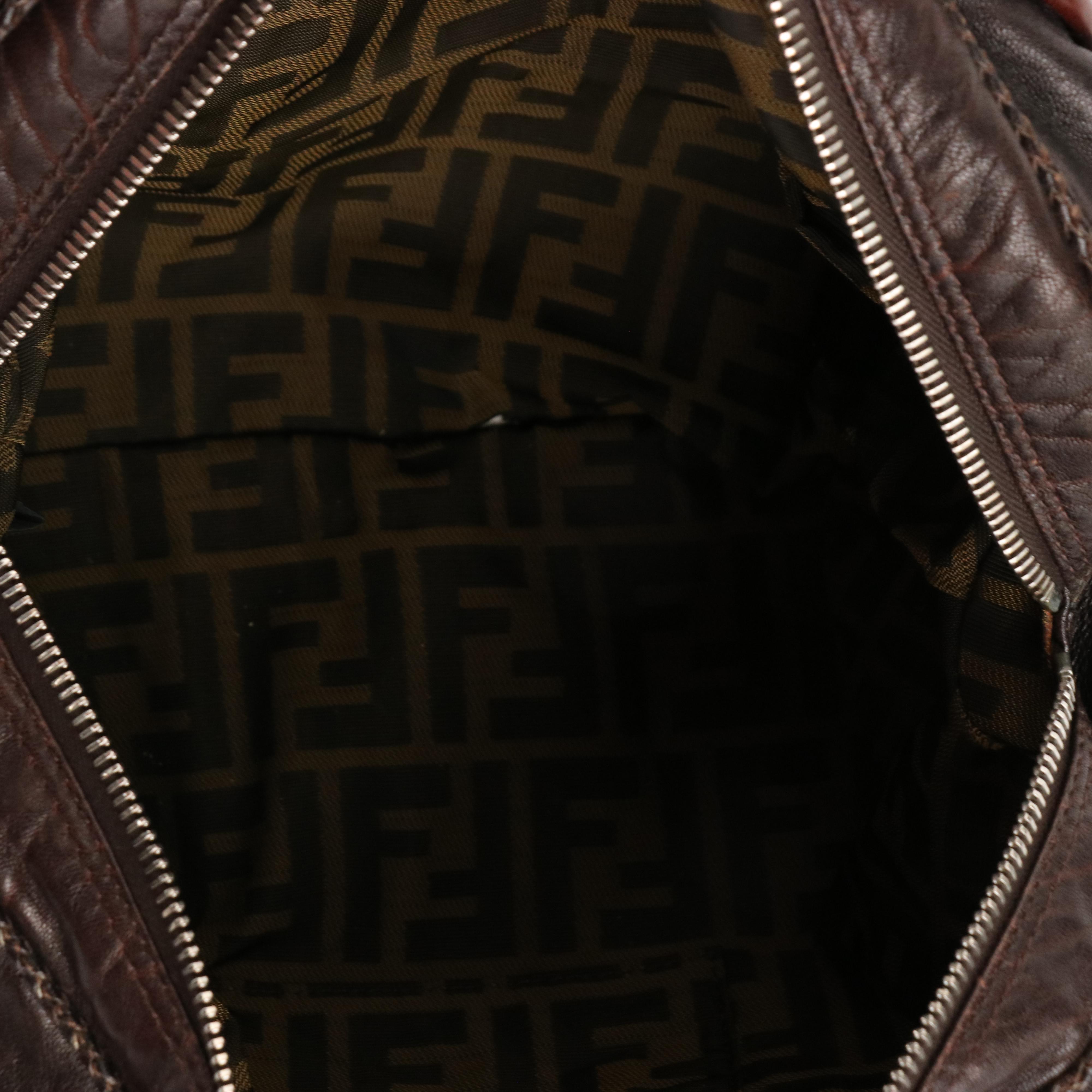 Fendi Mini Spy Bag in Brown Leather with Woven Handles