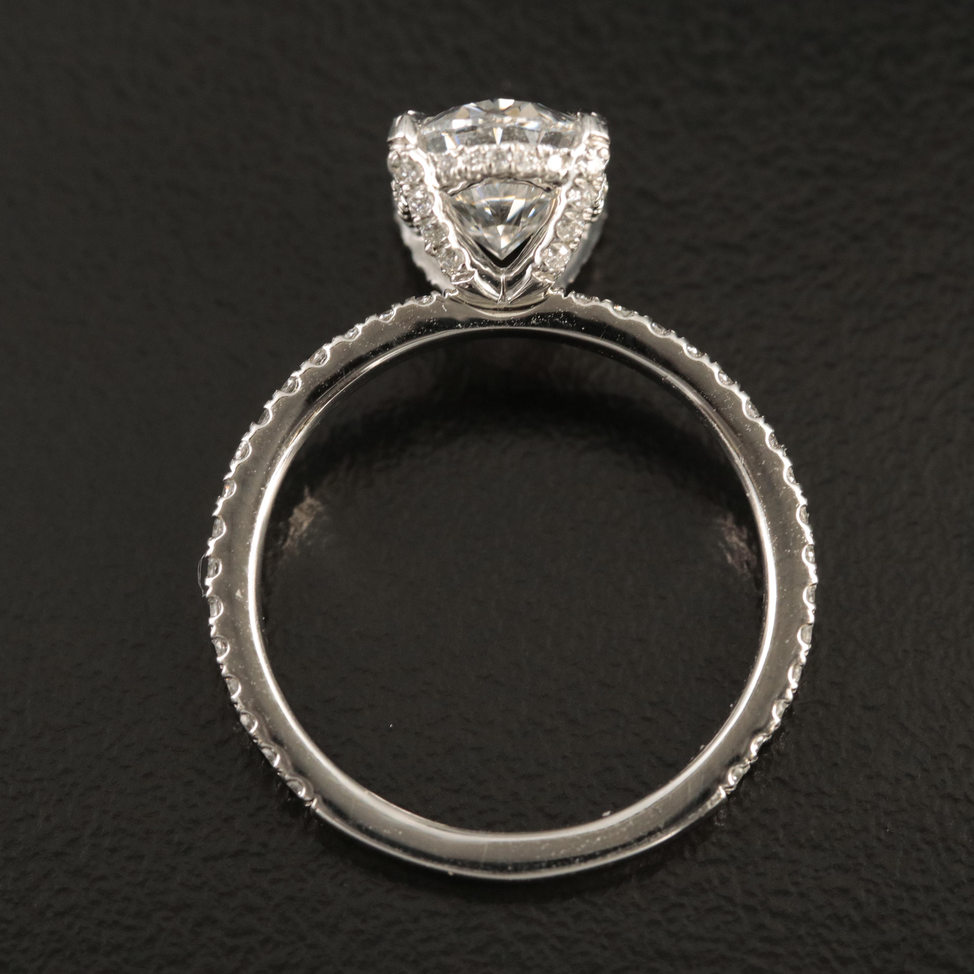 Platinum 2.68 CTW Lab Grown Diamond Ring with Online Digital IGI Report