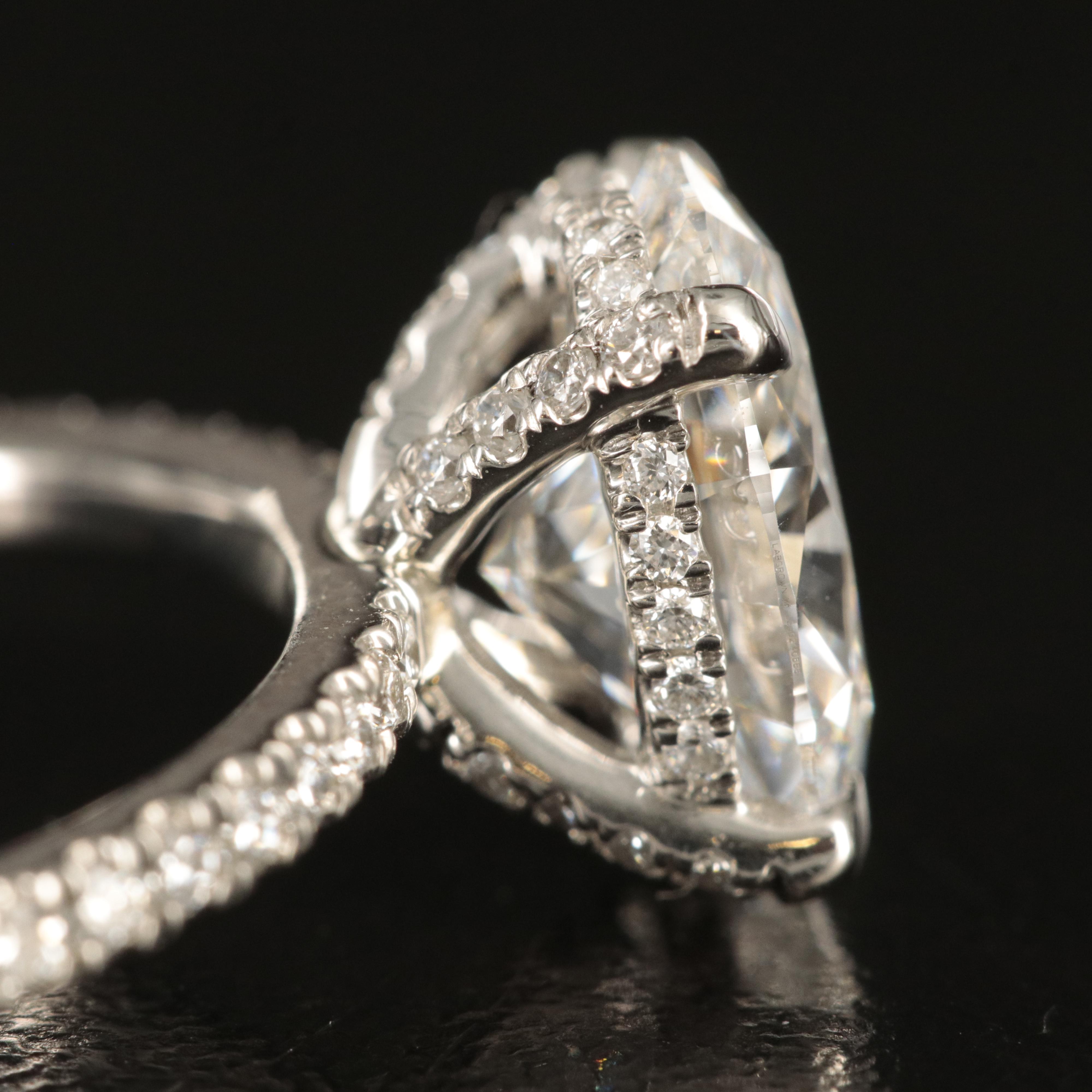 Platinum 2.68 CTW Lab Grown Diamond Ring with Online Digital IGI Report