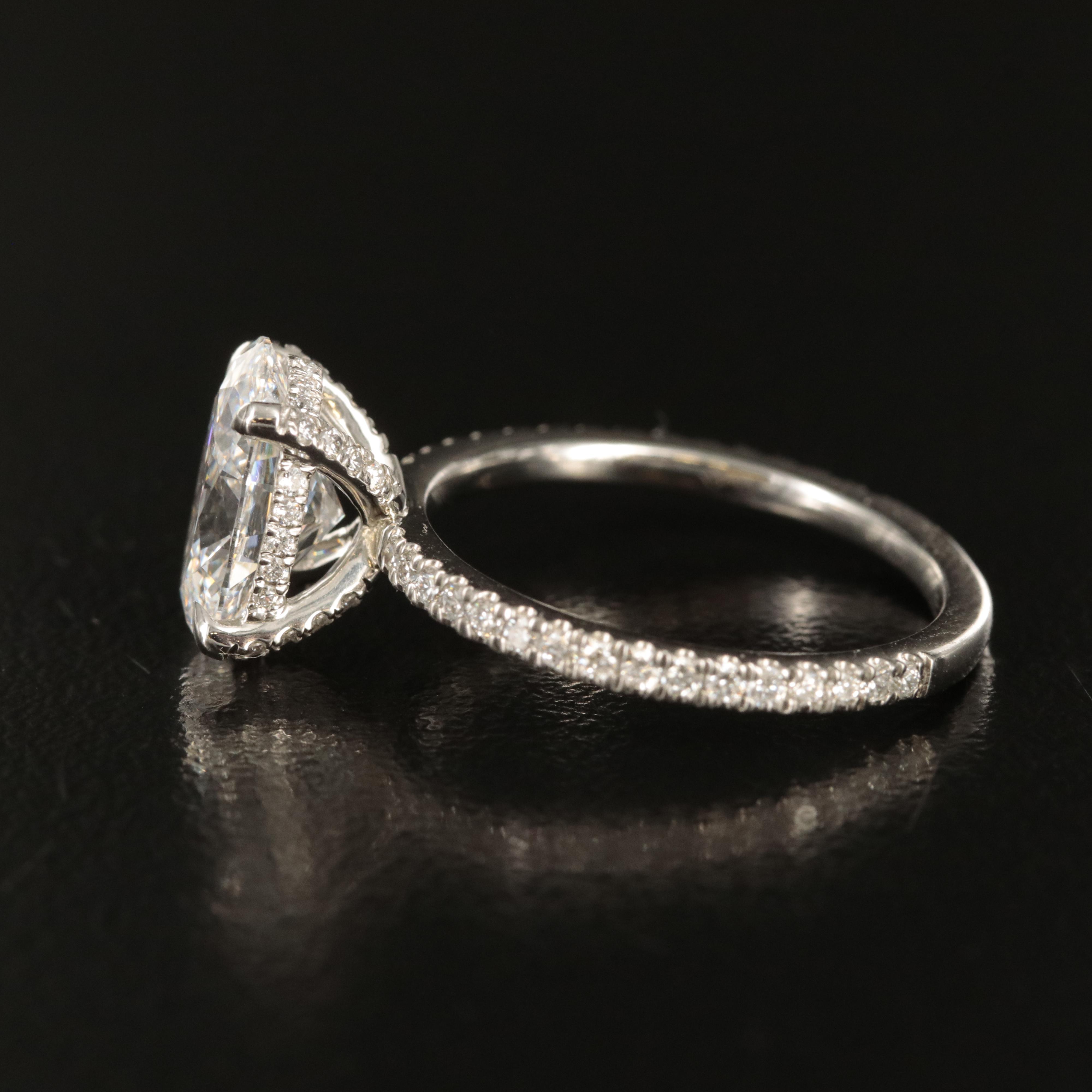 Platinum 2.68 CTW Lab Grown Diamond Ring with Online Digital IGI Report