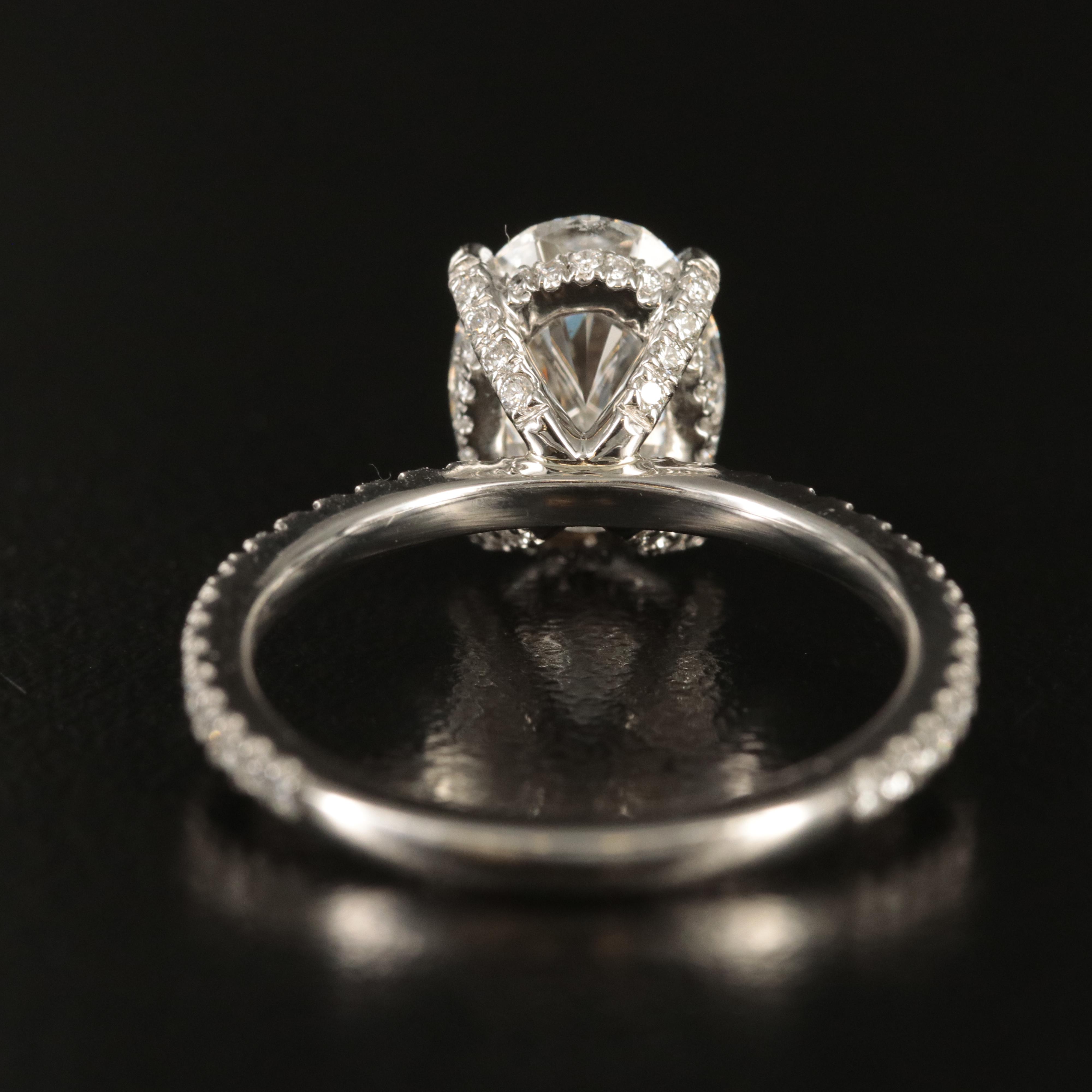 Platinum 2.68 CTW Lab Grown Diamond Ring with Online Digital IGI Report