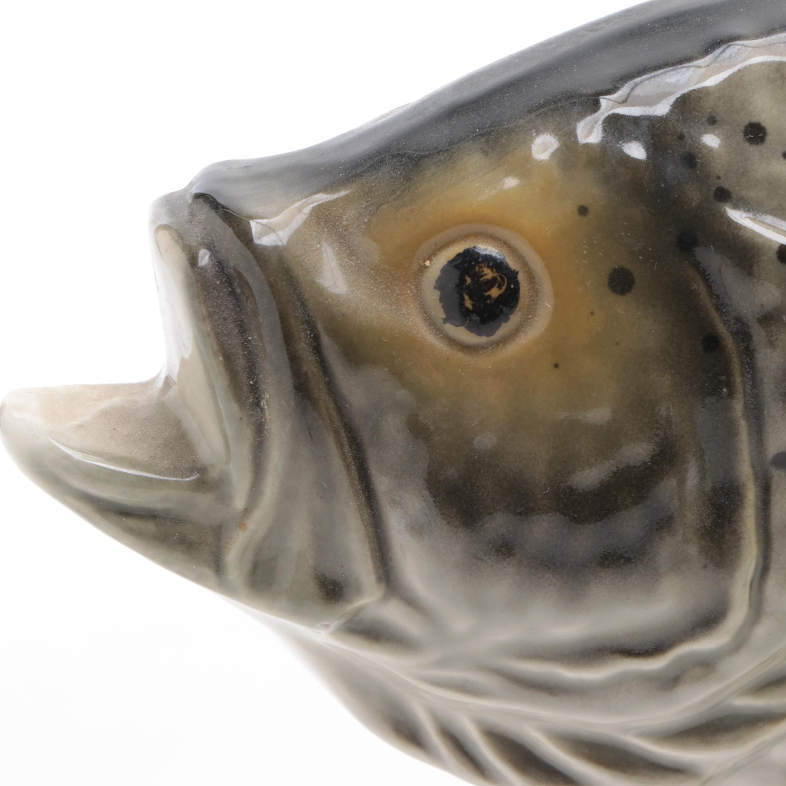 Beam and Other Ceramic Fish Shaped Decanters