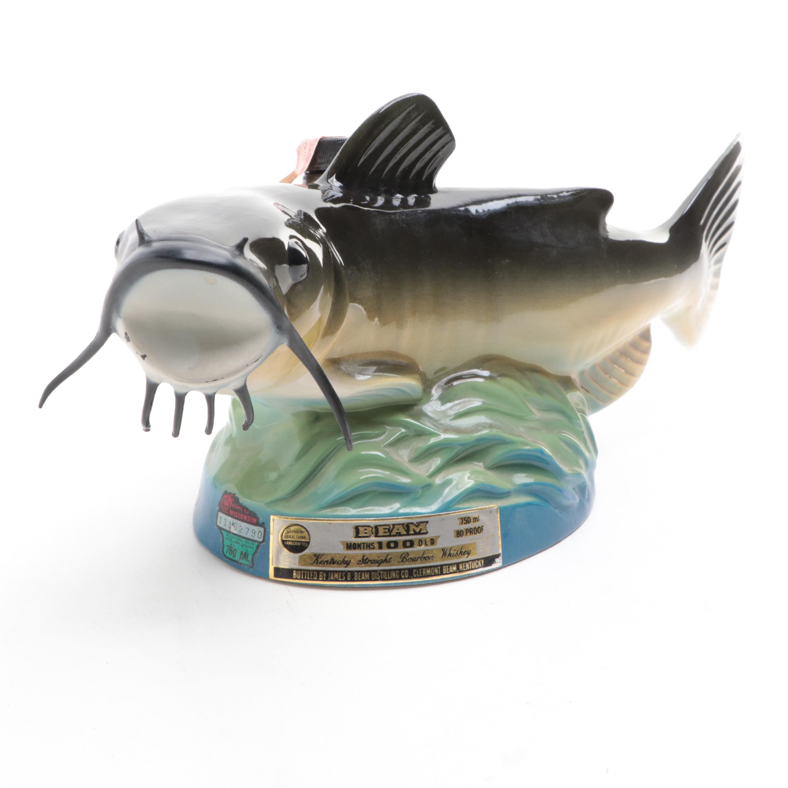 Beam and Other Ceramic Fish Shaped Decanters