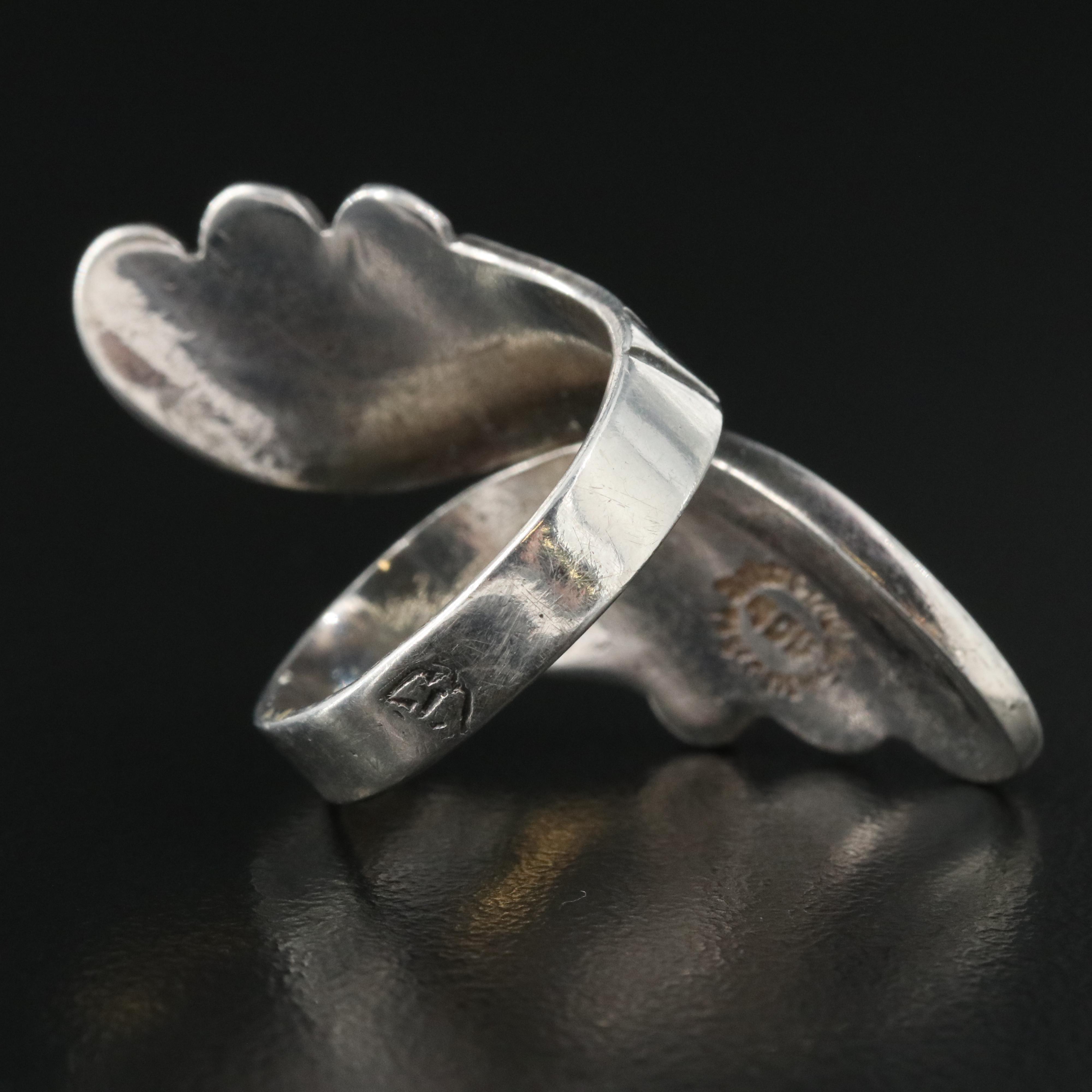 Mexican Sterling Abalone Bypass Ring