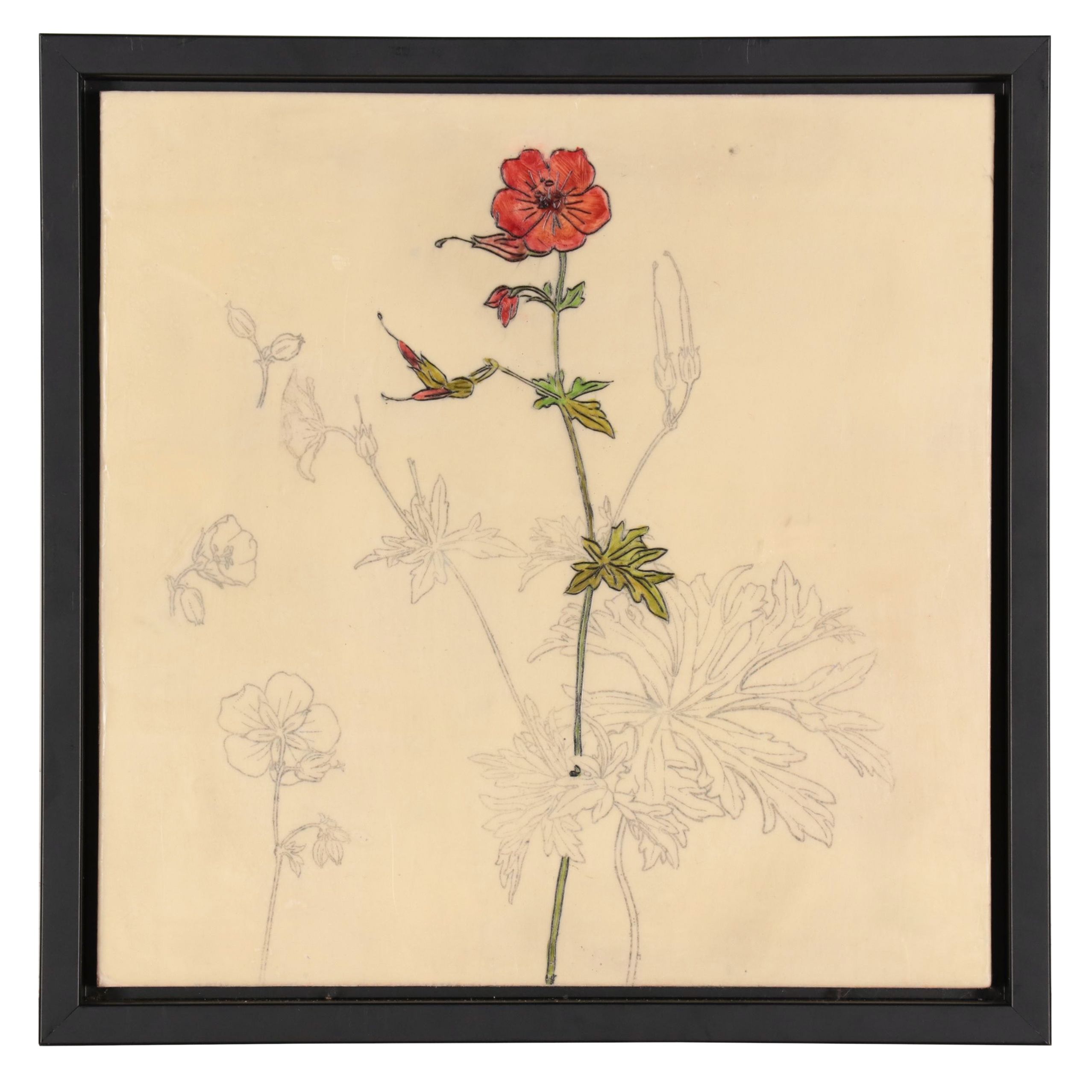 Ursula J. Brenner Encaustic Painting of Flowers