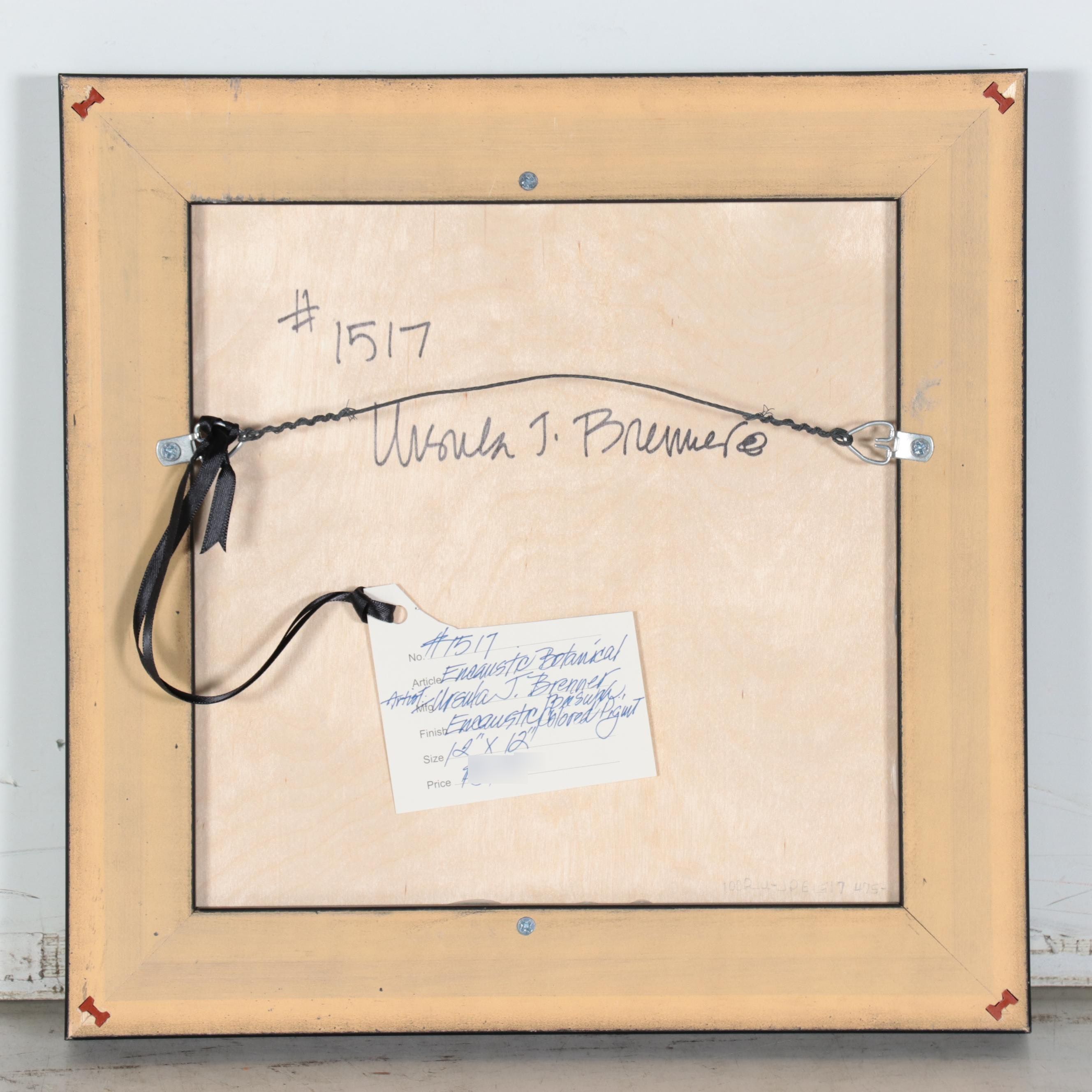 Ursula J. Brenner Encaustic Painting of Flowers