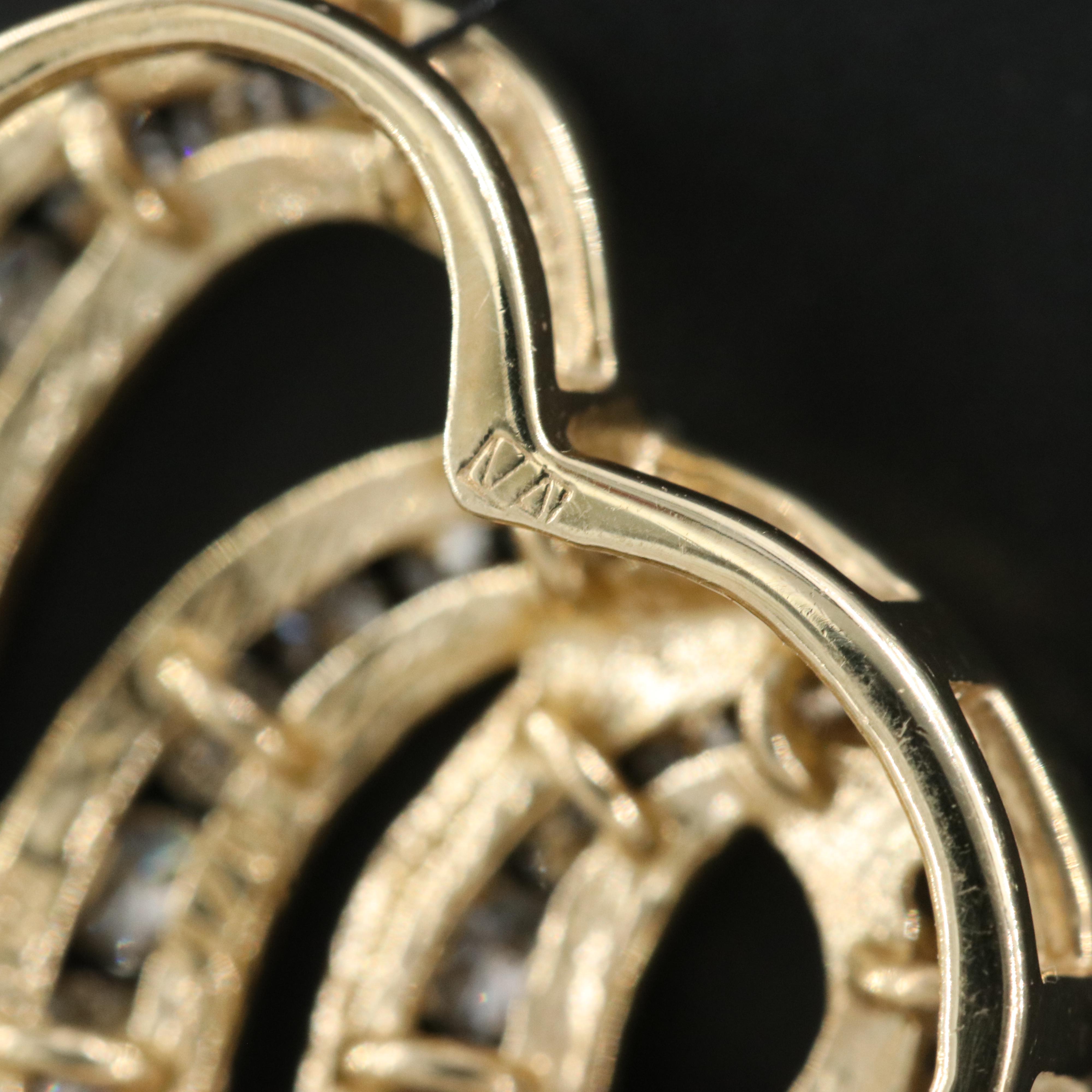 14K Diamond Heart Pendant