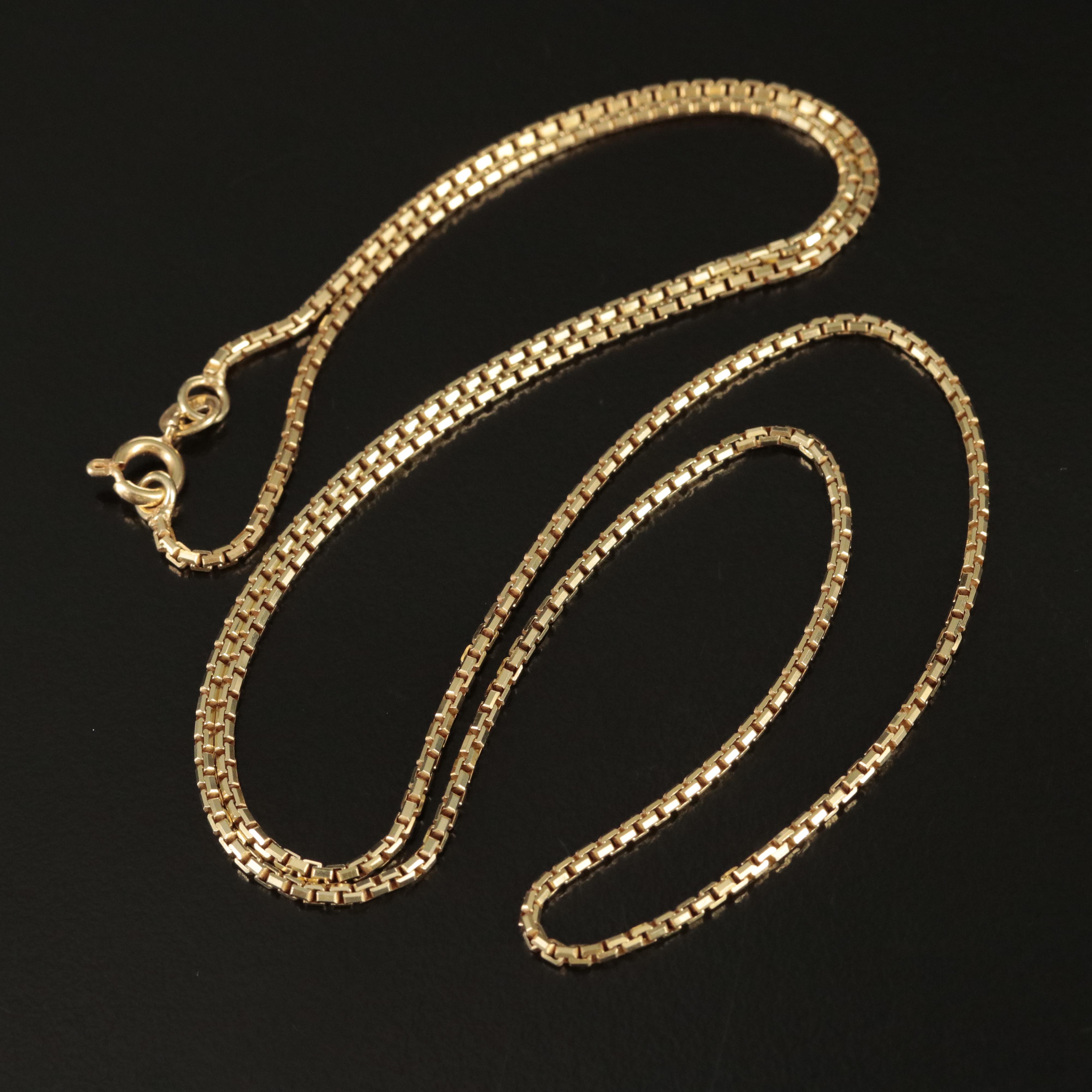 Italian 14K Boston Chain Necklace