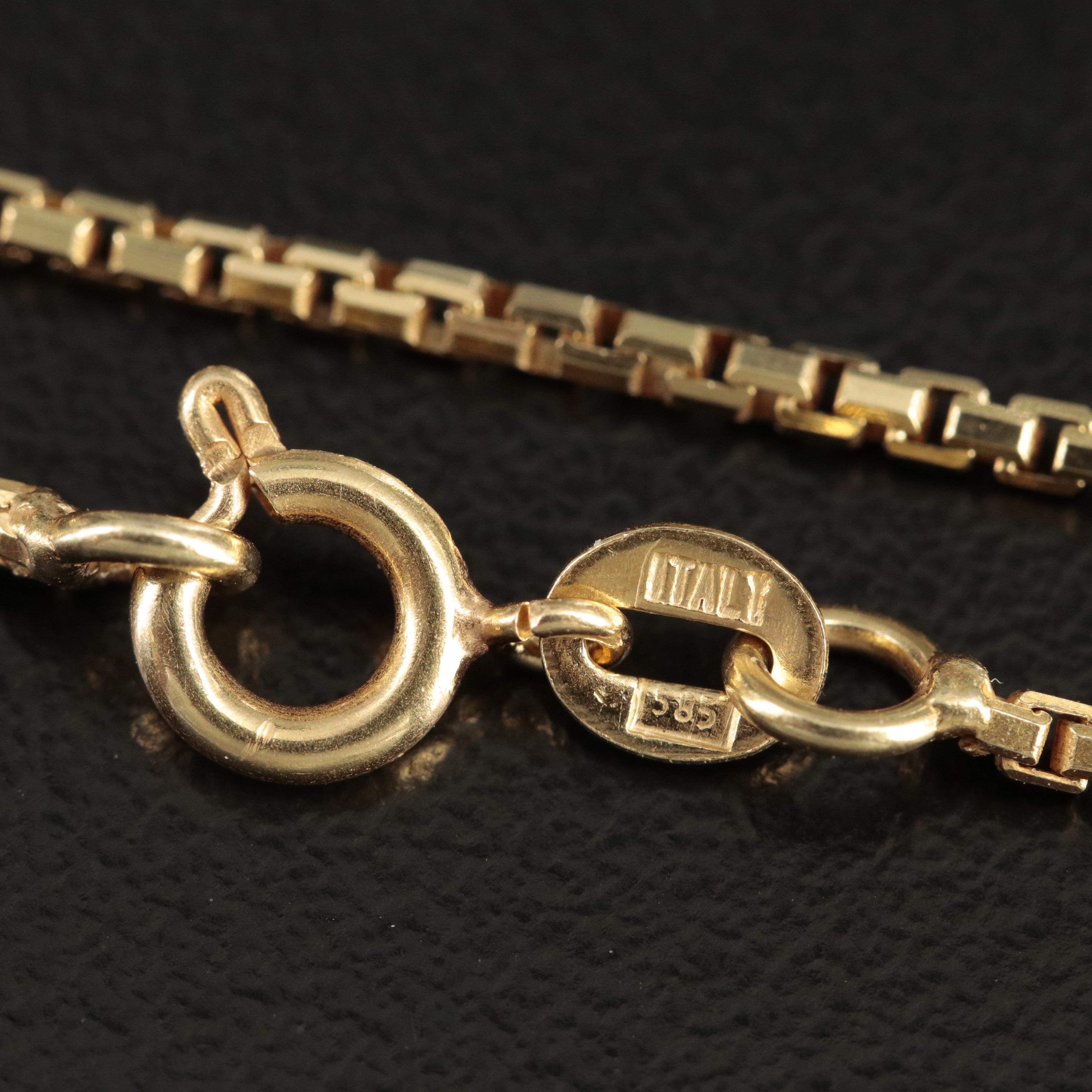 Italian 14K Boston Chain Necklace