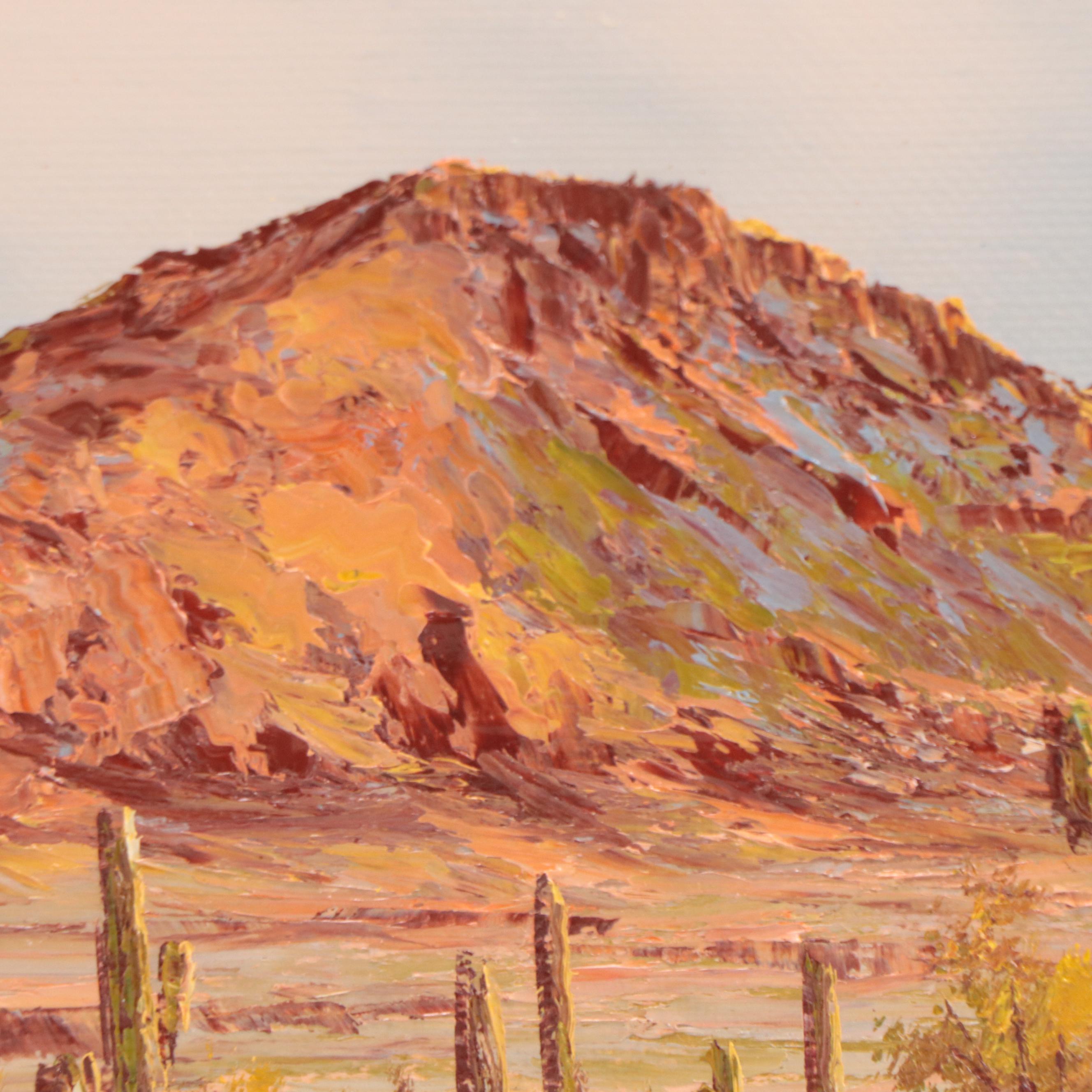 John Loo Arizona Desert Landscape Oil Painting