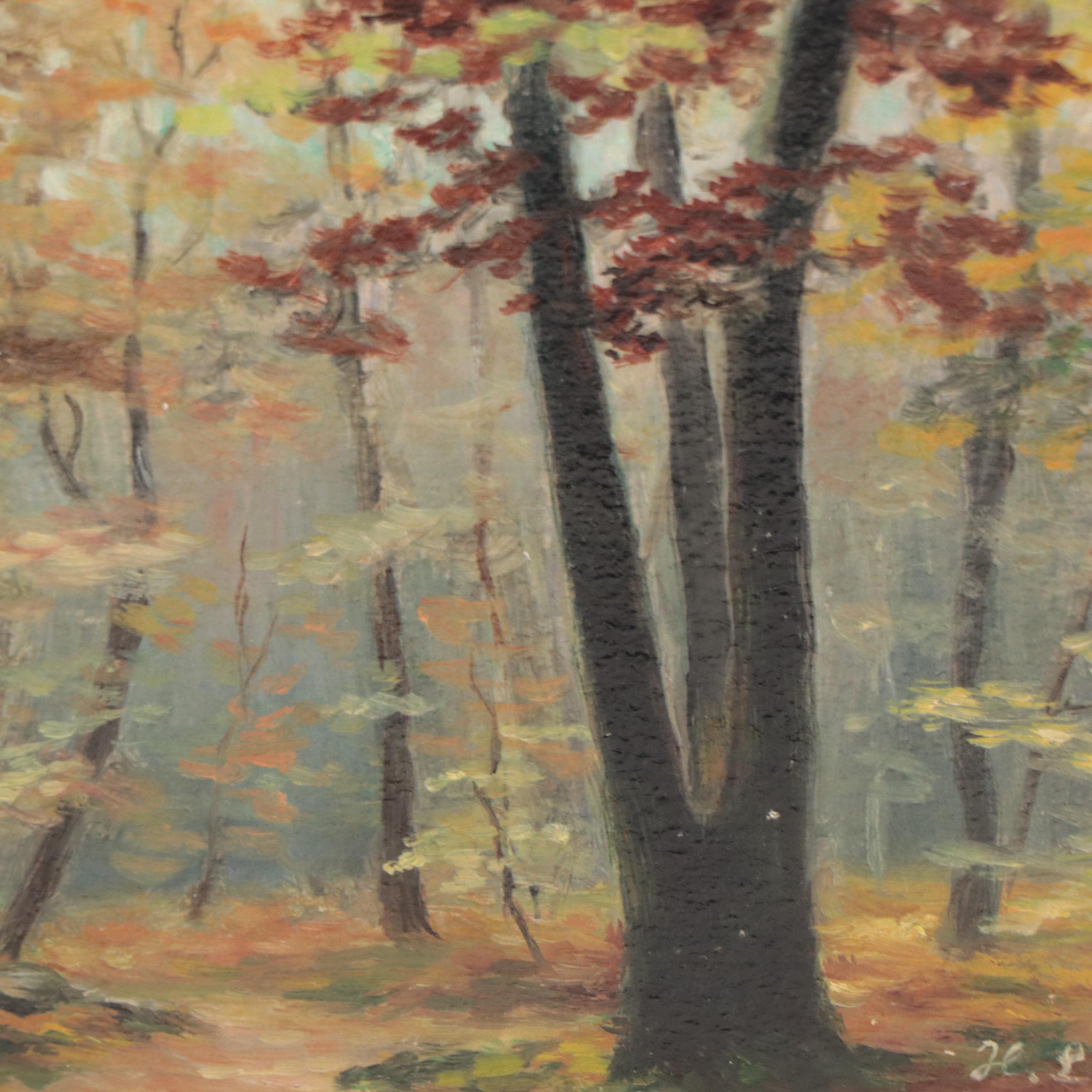 Forest Landscape Oil Painting
