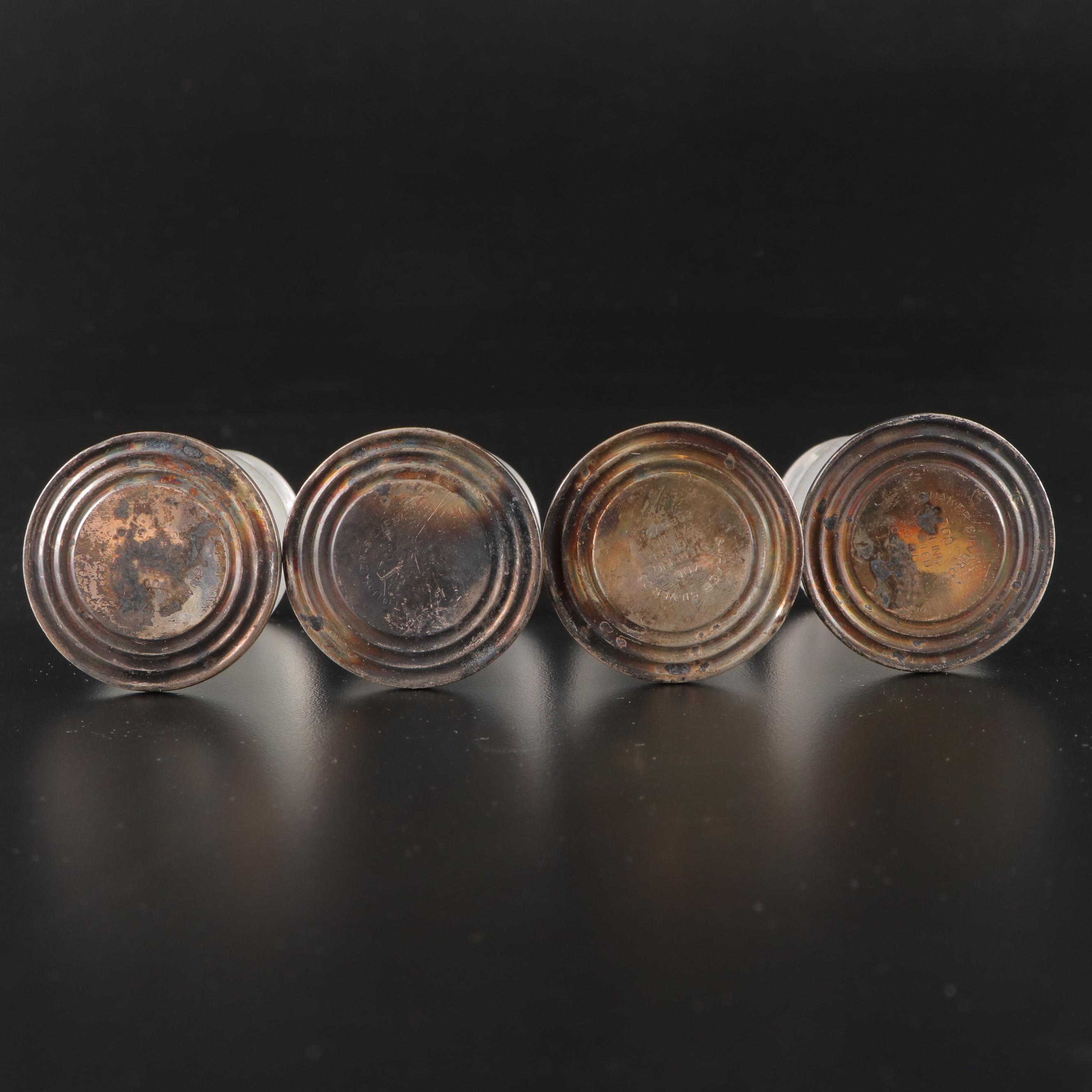 Gorham with Other Sterling Silver and Glass Shakers and Salt Cellars with Spoons