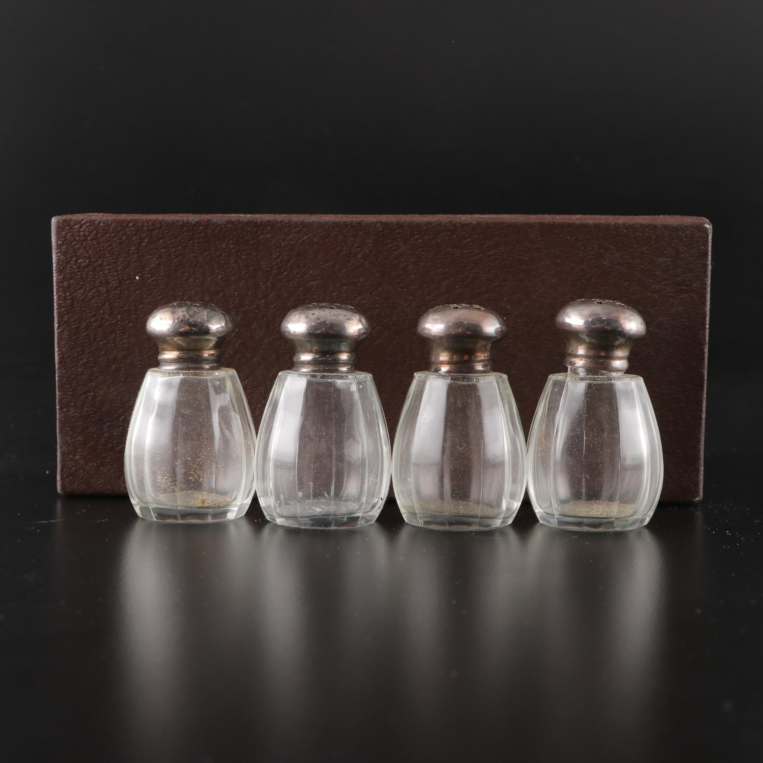 Gorham with Other Sterling Silver and Glass Shakers and Salt Cellars with Spoons