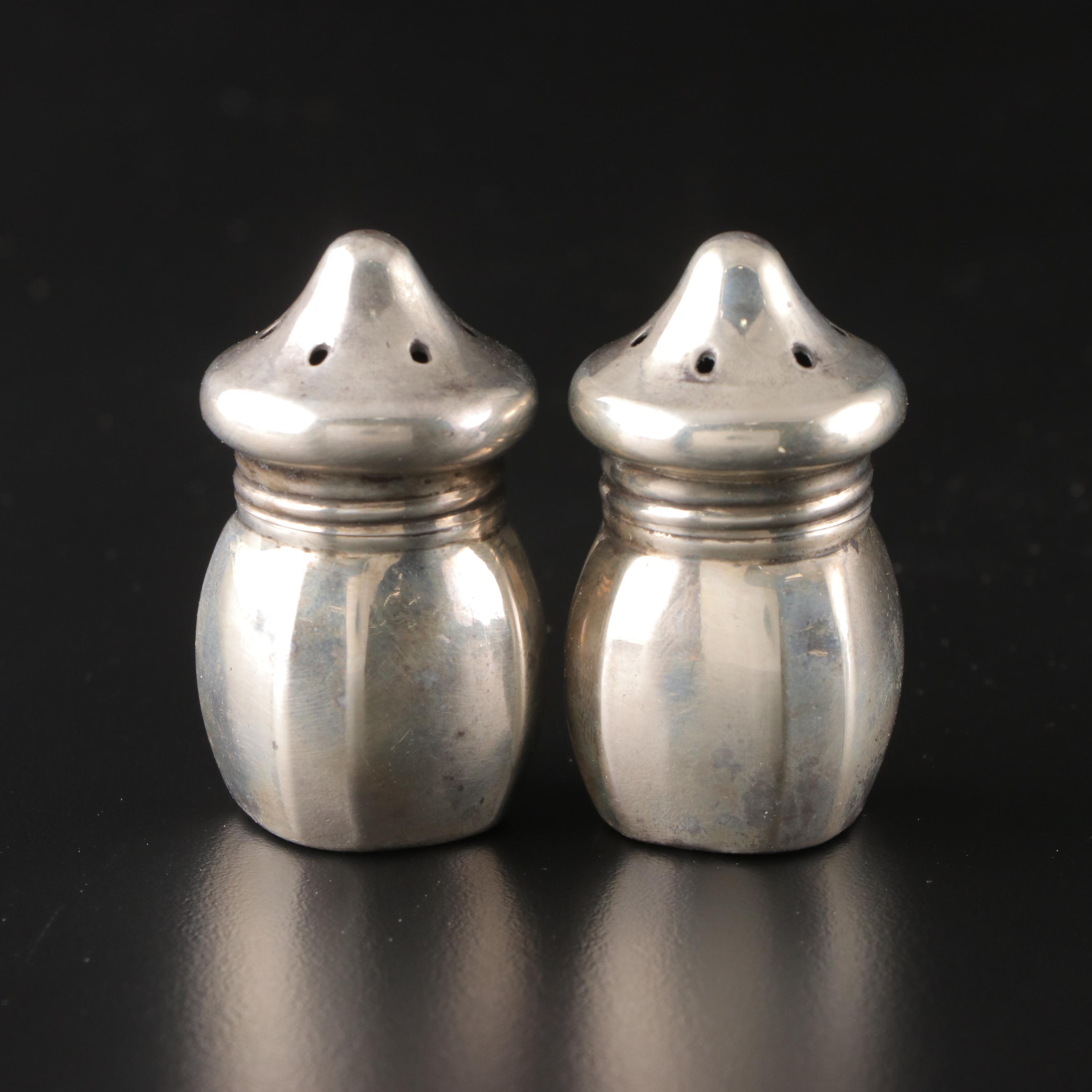 Gorham with Other Sterling Silver and Glass Shakers and Salt Cellars with Spoons