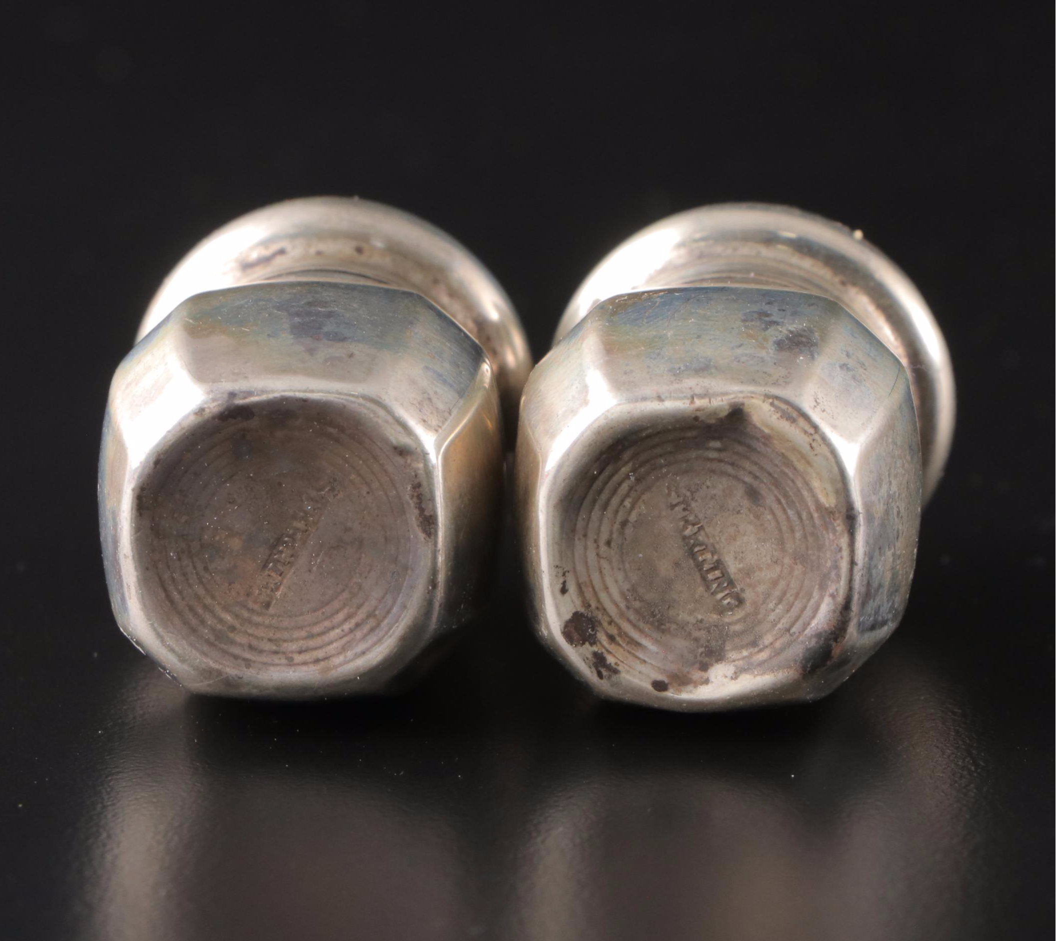 Gorham with Other Sterling Silver and Glass Shakers and Salt Cellars with Spoons