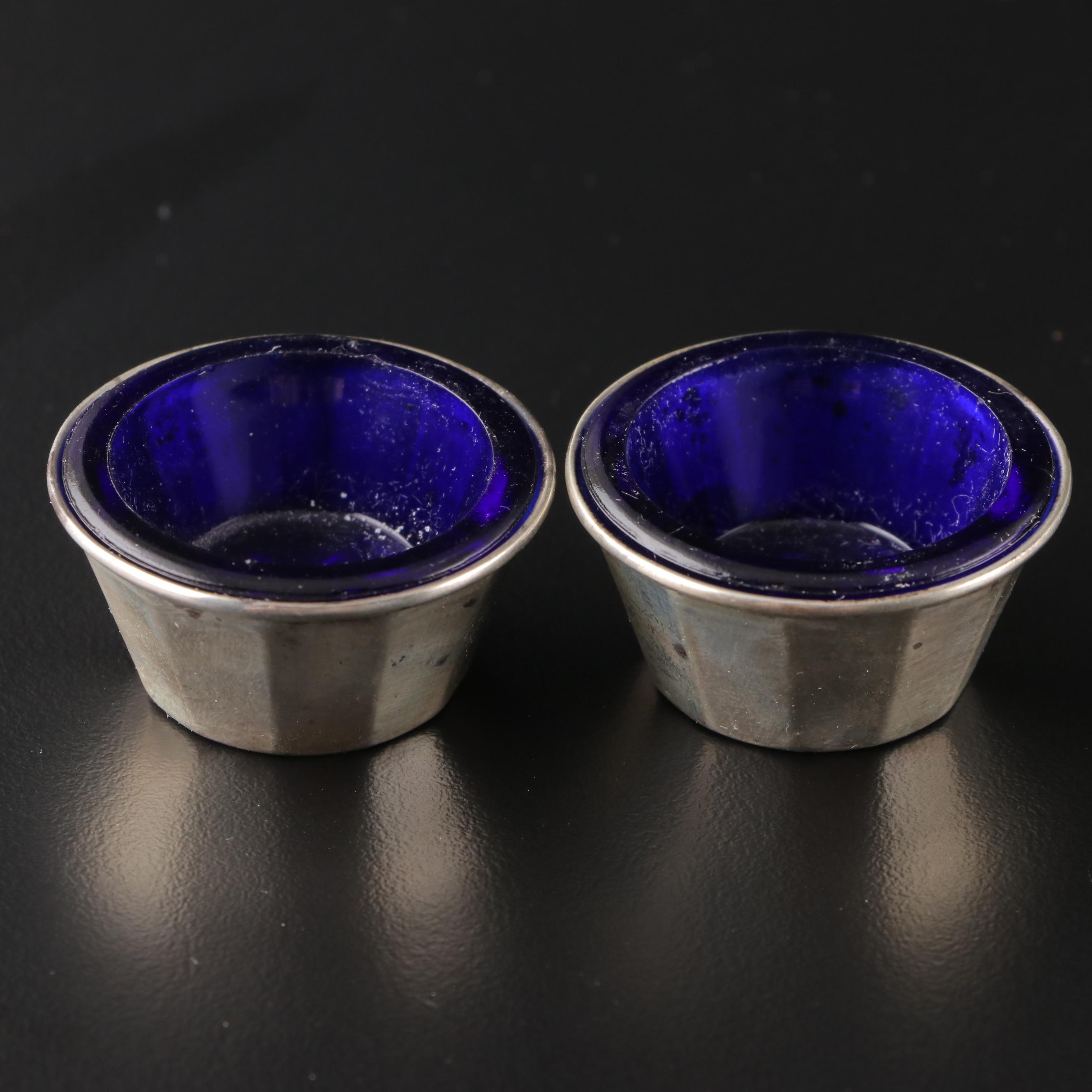 Gorham with Other Sterling Silver and Glass Shakers and Salt Cellars with Spoons