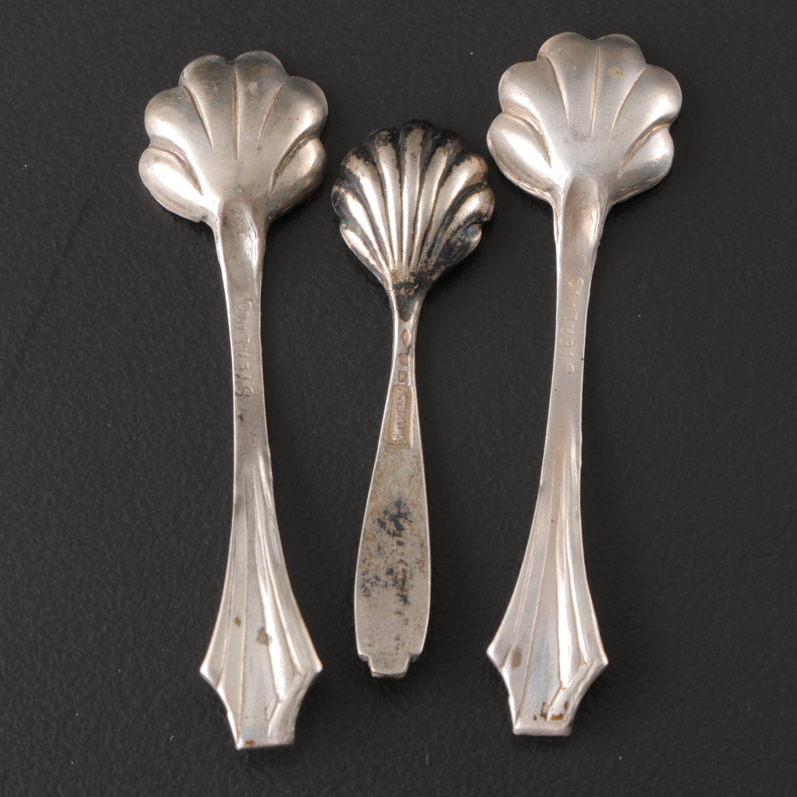 Gorham with Other Sterling Silver and Glass Shakers and Salt Cellars with Spoons