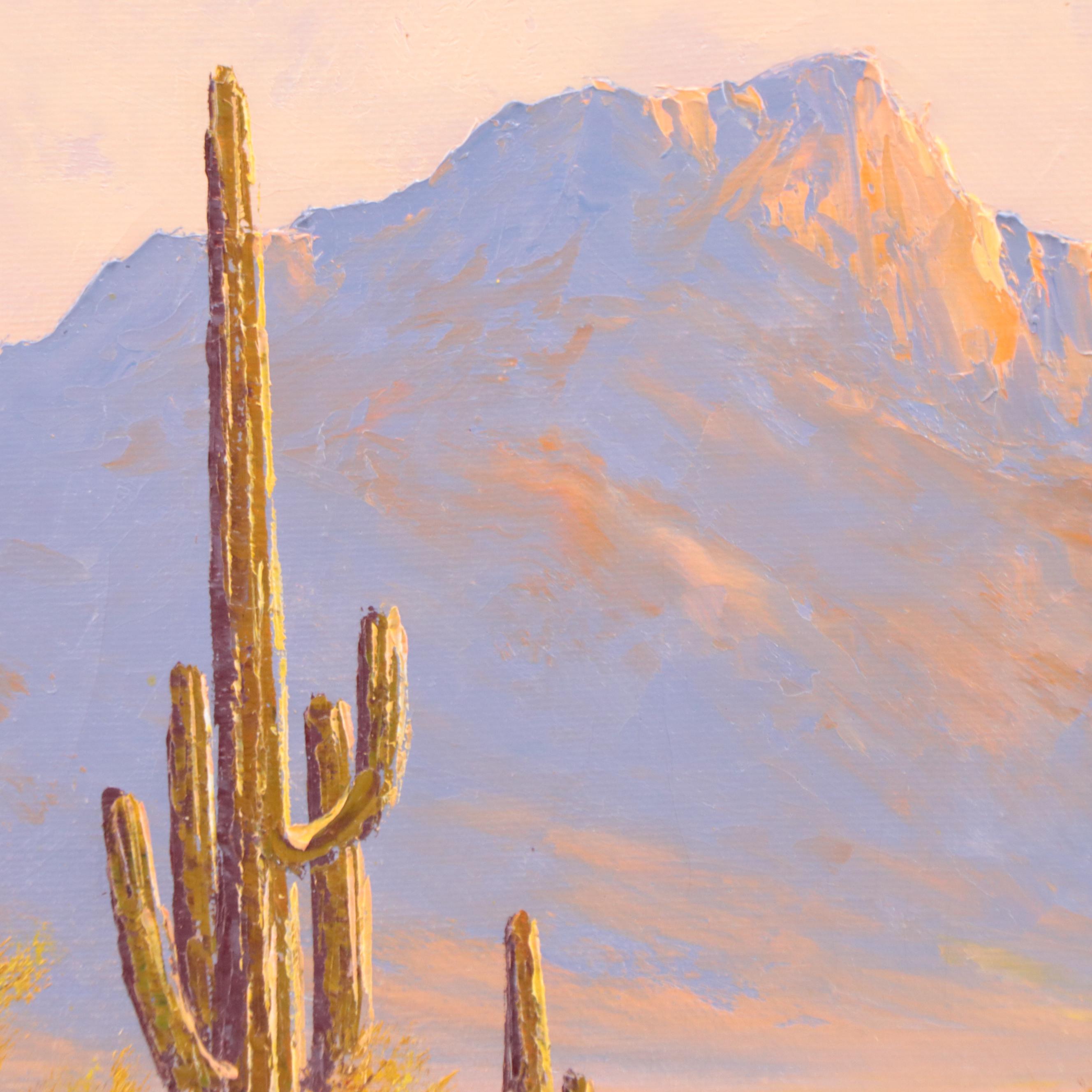 John Loo Arizona Desert Landscape Oil Painting