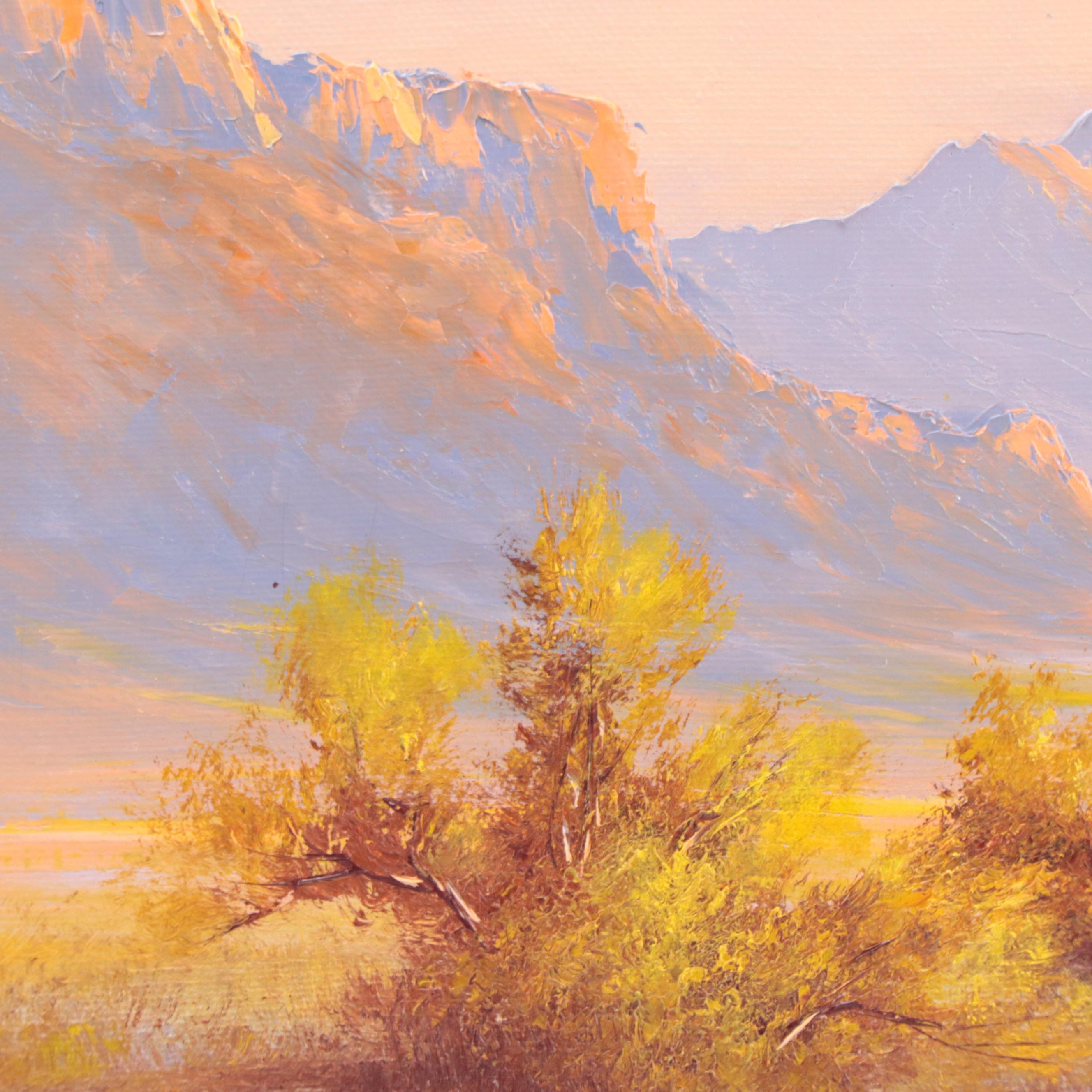 John Loo Arizona Desert Landscape Oil Painting