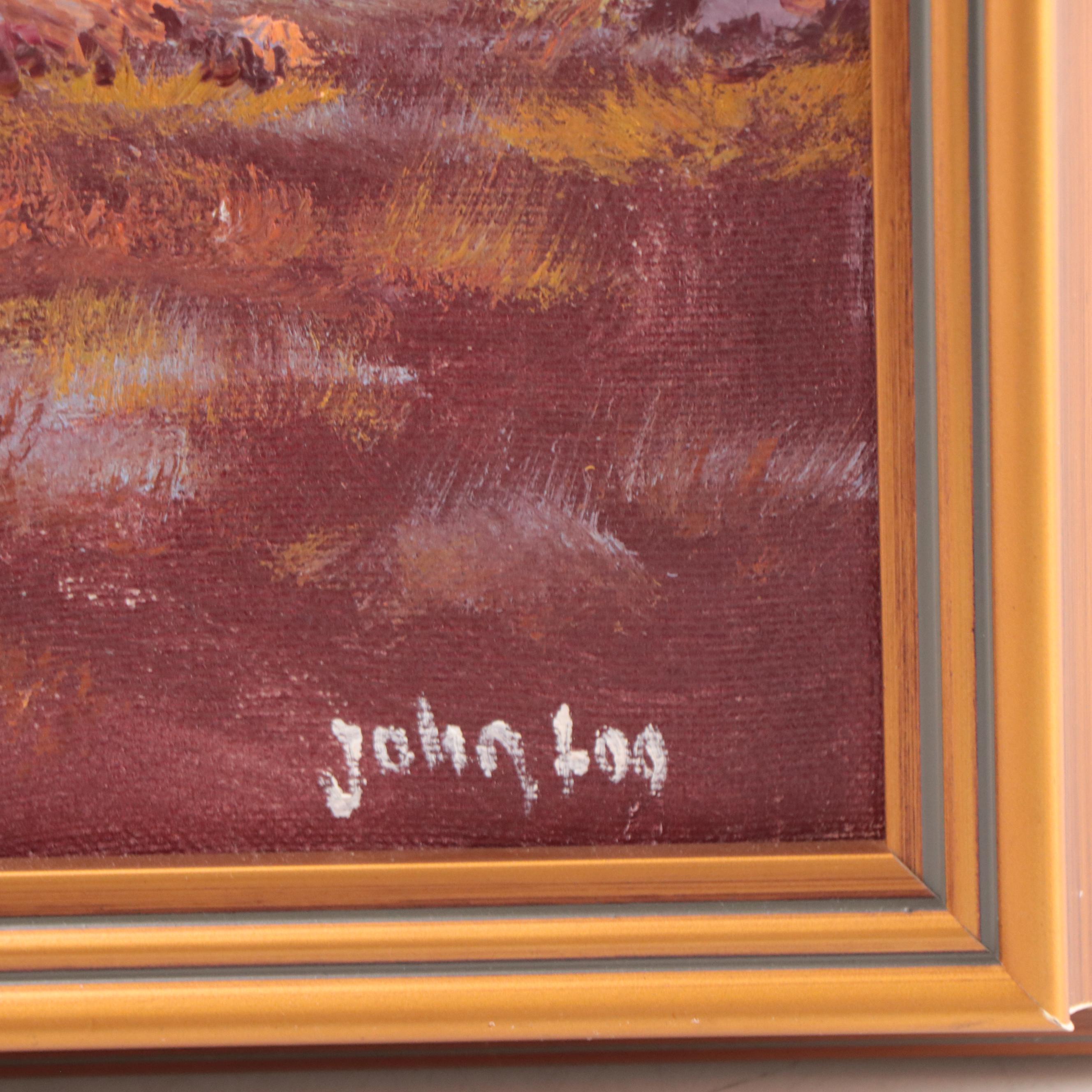 John Loo Arizona Desert Landscape Oil Painting