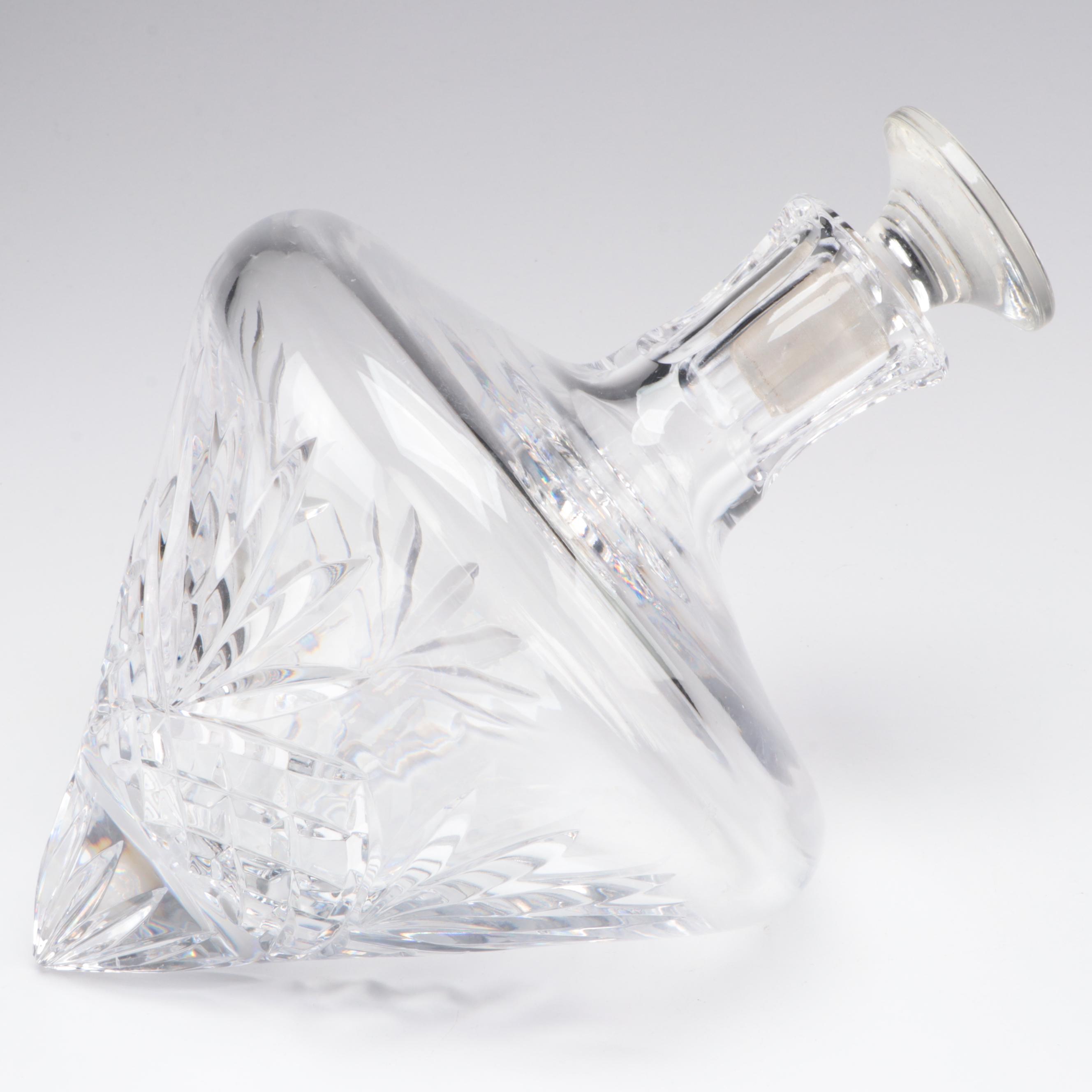 Crystal Tilted Whiskey with Other Glass Decanters
