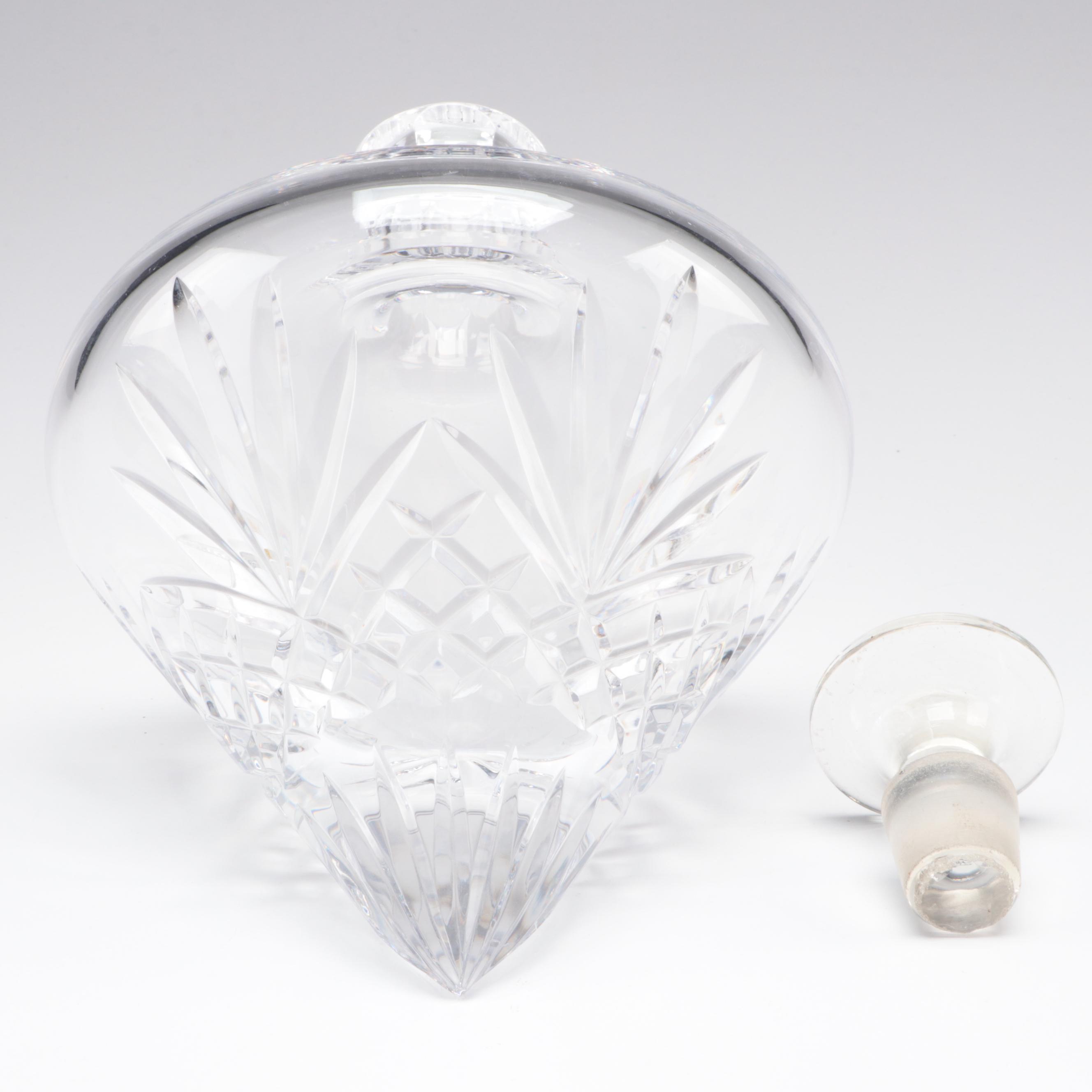 Crystal Tilted Whiskey with Other Glass Decanters