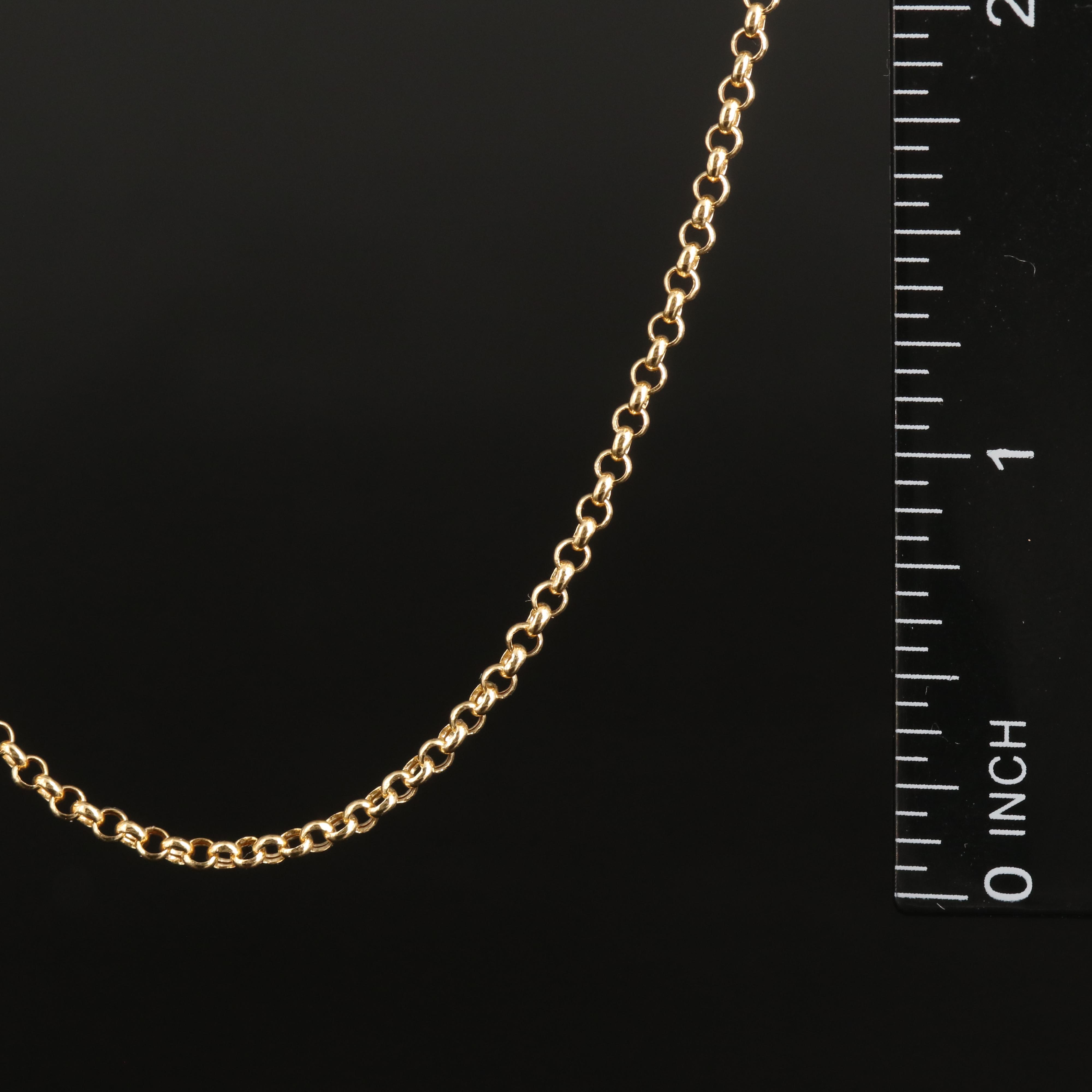 Italian 18K Rolo Chain Necklace