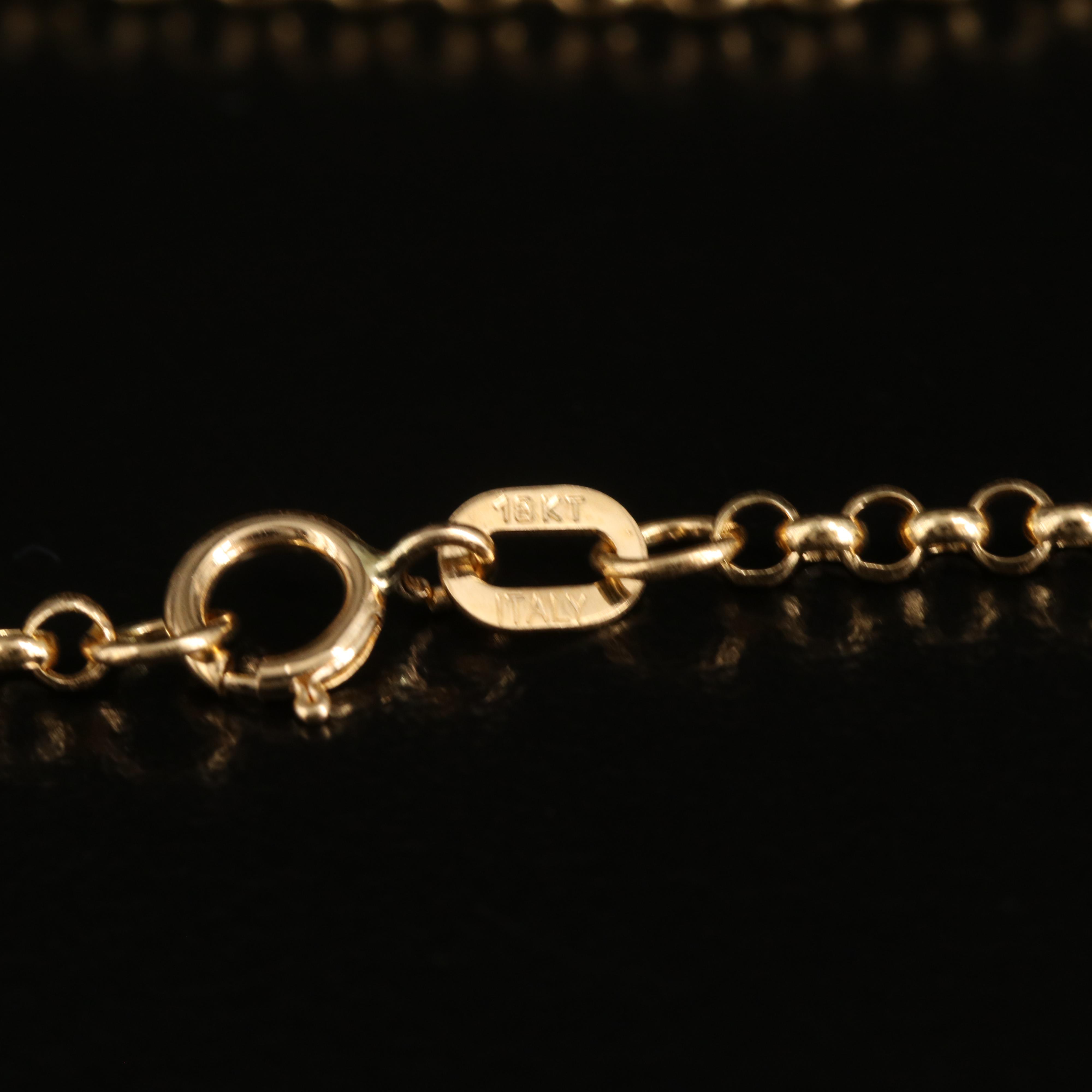 Italian 18K Rolo Chain Necklace