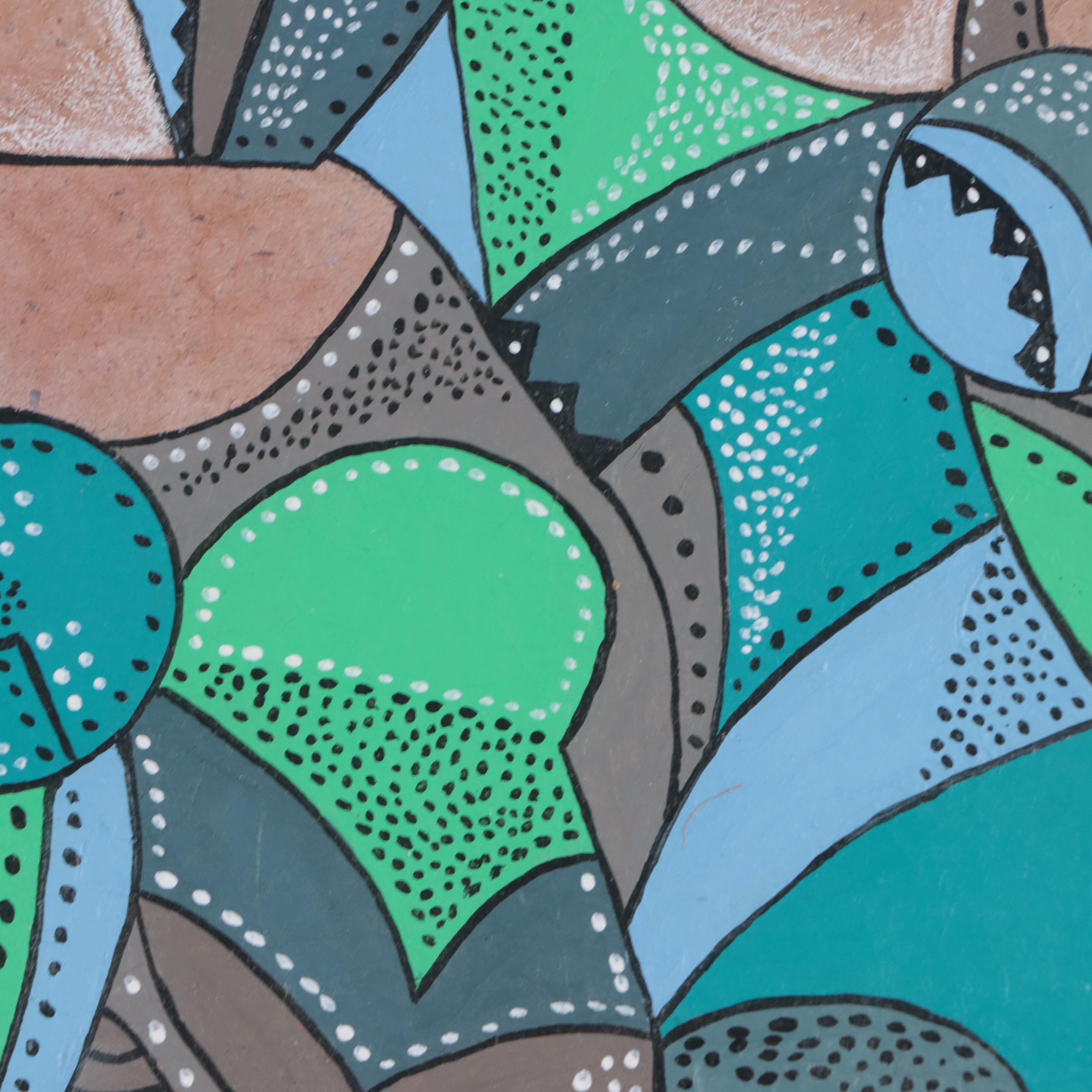 Ricardo Maya Abstract Mixed Media Painting, 21st Century