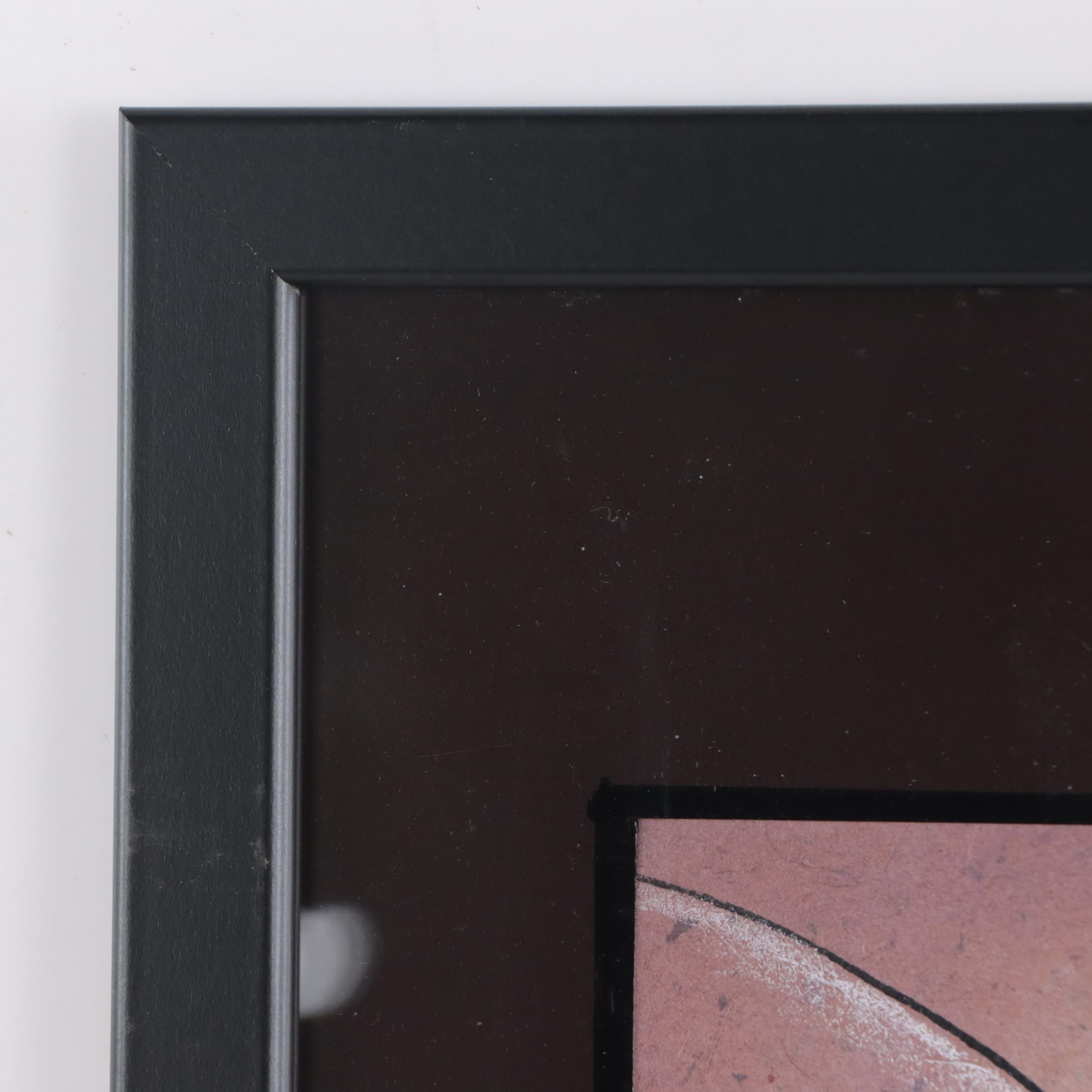 Ricardo Maya Abstract Mixed Media Painting, 21st Century