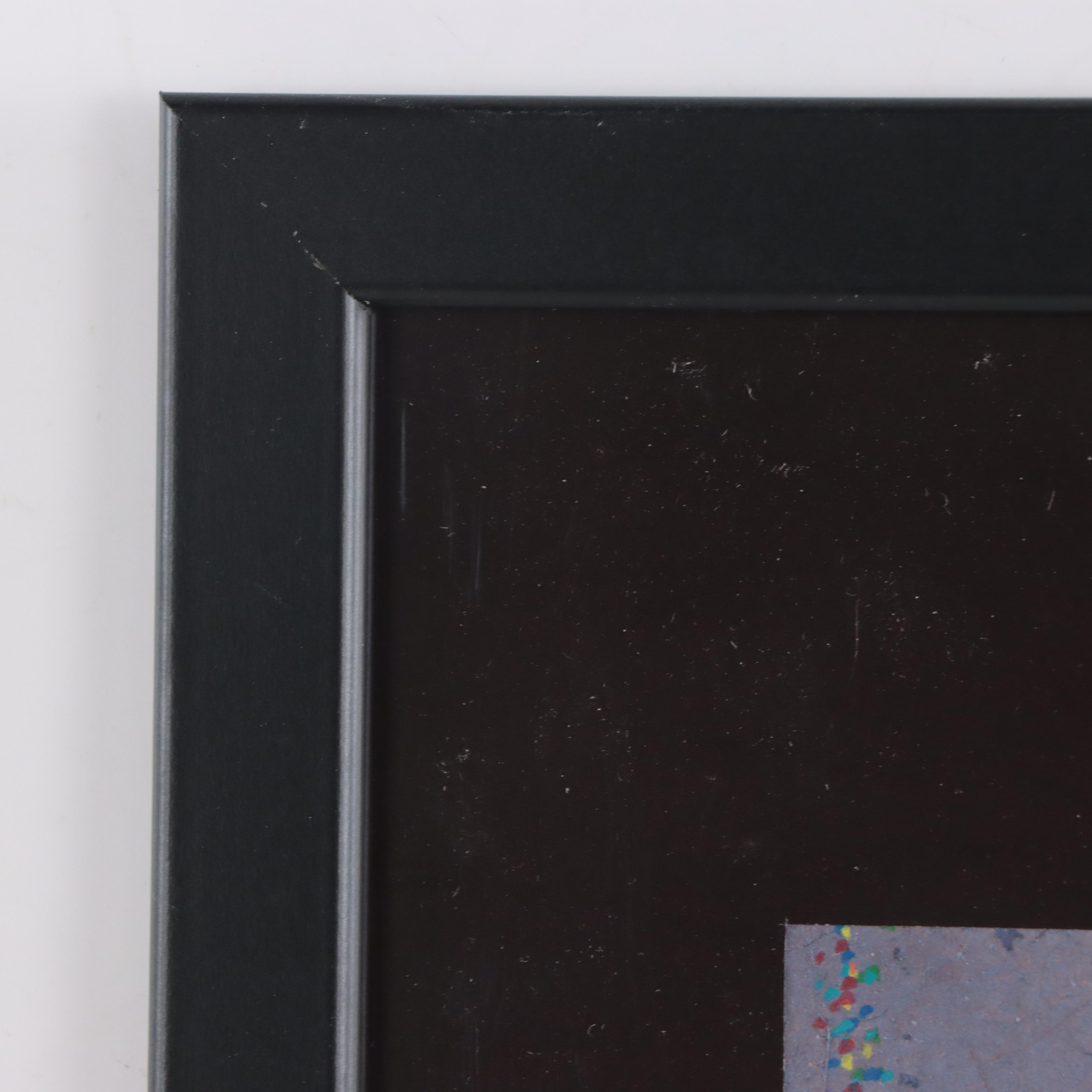 Ricardo Maya Abstract Figurative Mixed Media Painting, 21st Century