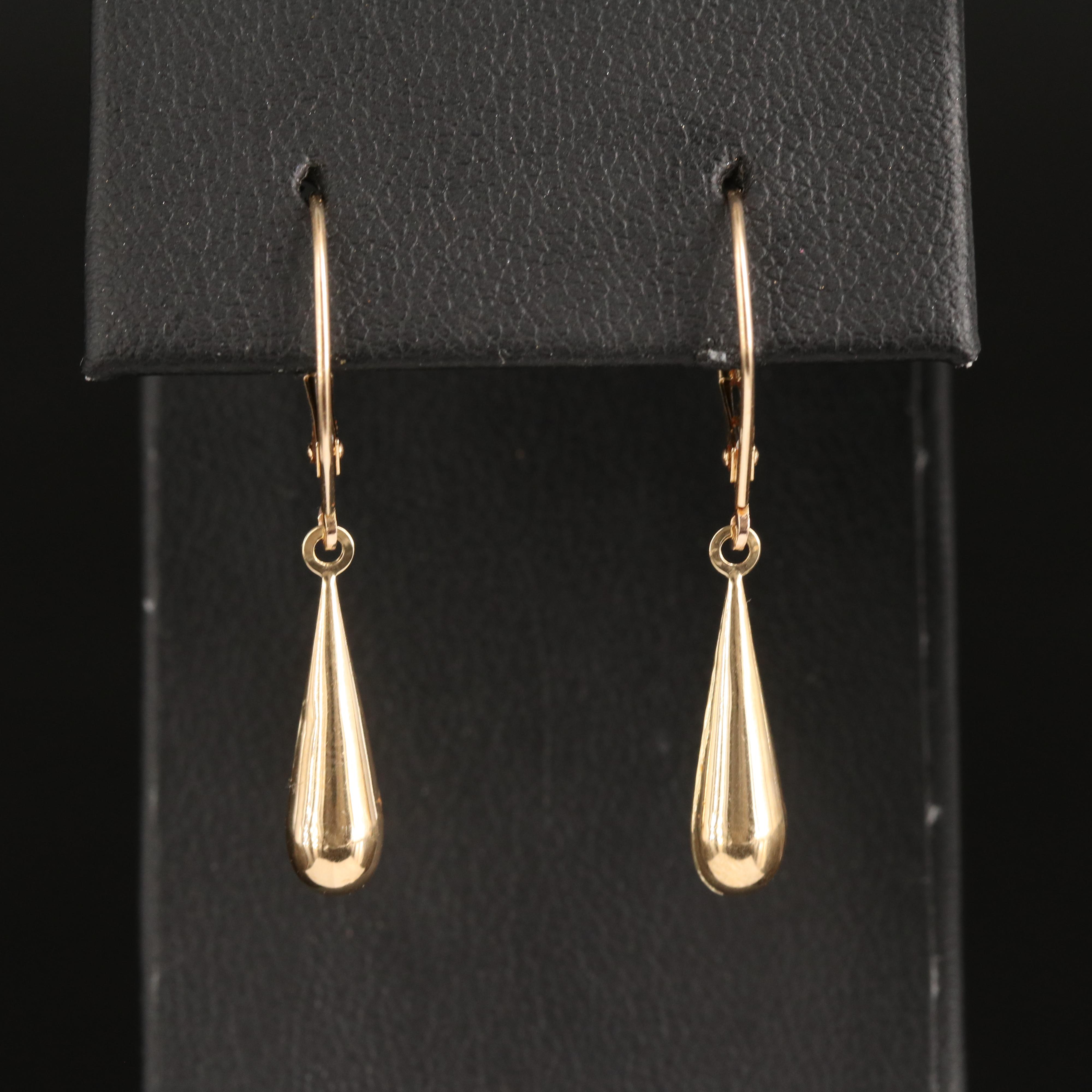 14K Teardrop Earrings