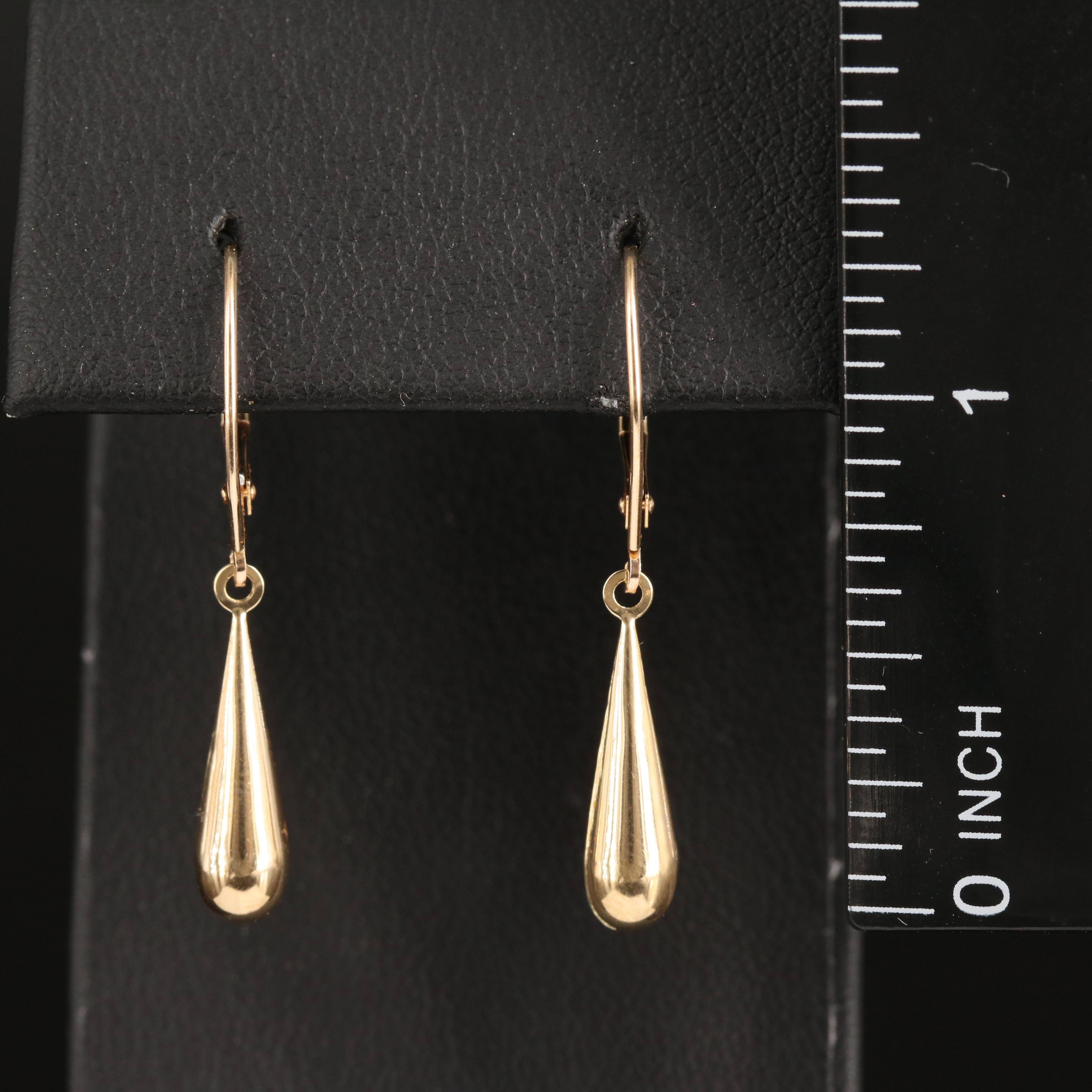 14K Teardrop Earrings