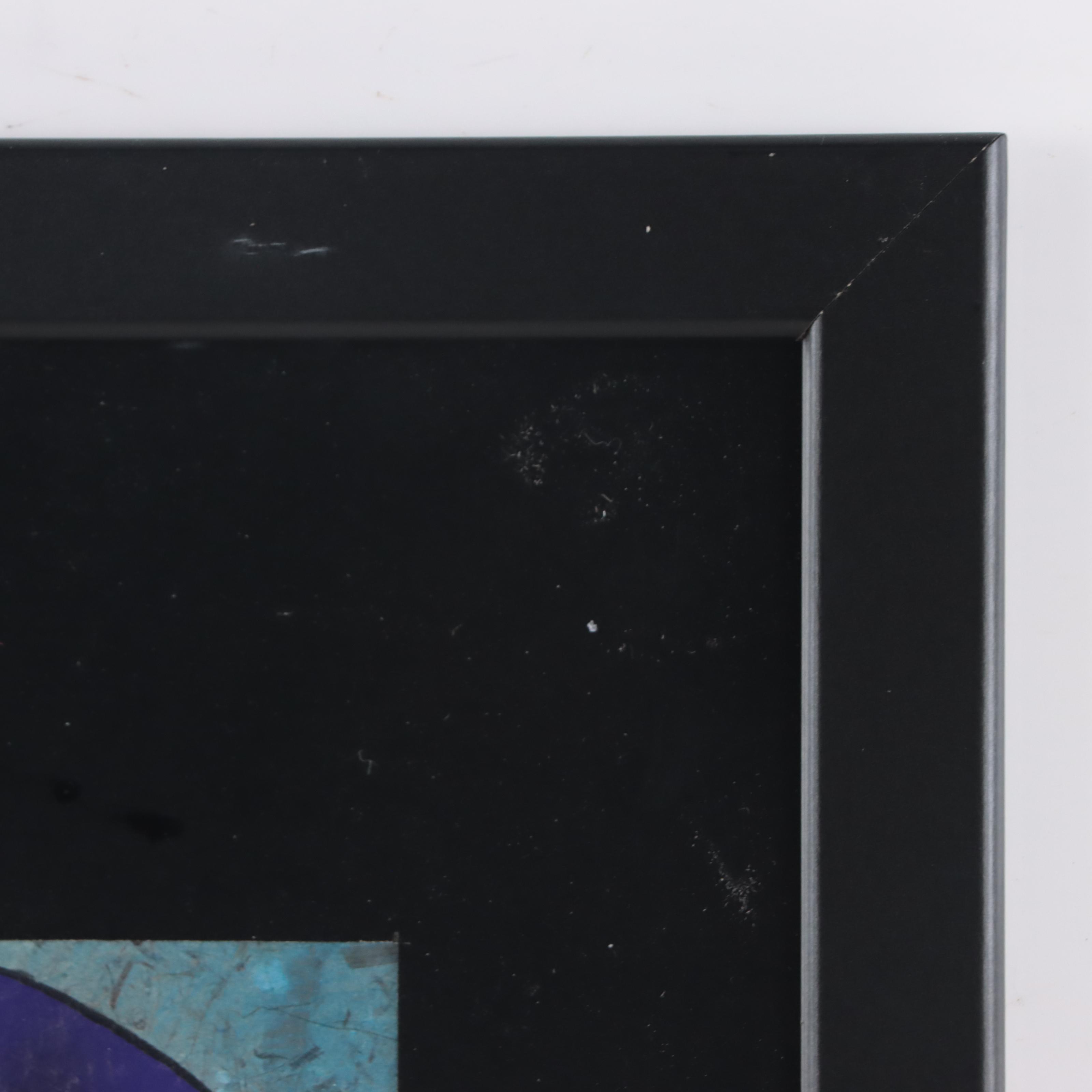 Ricardo Maya Portrait Mixed Media Painting, 21st Century